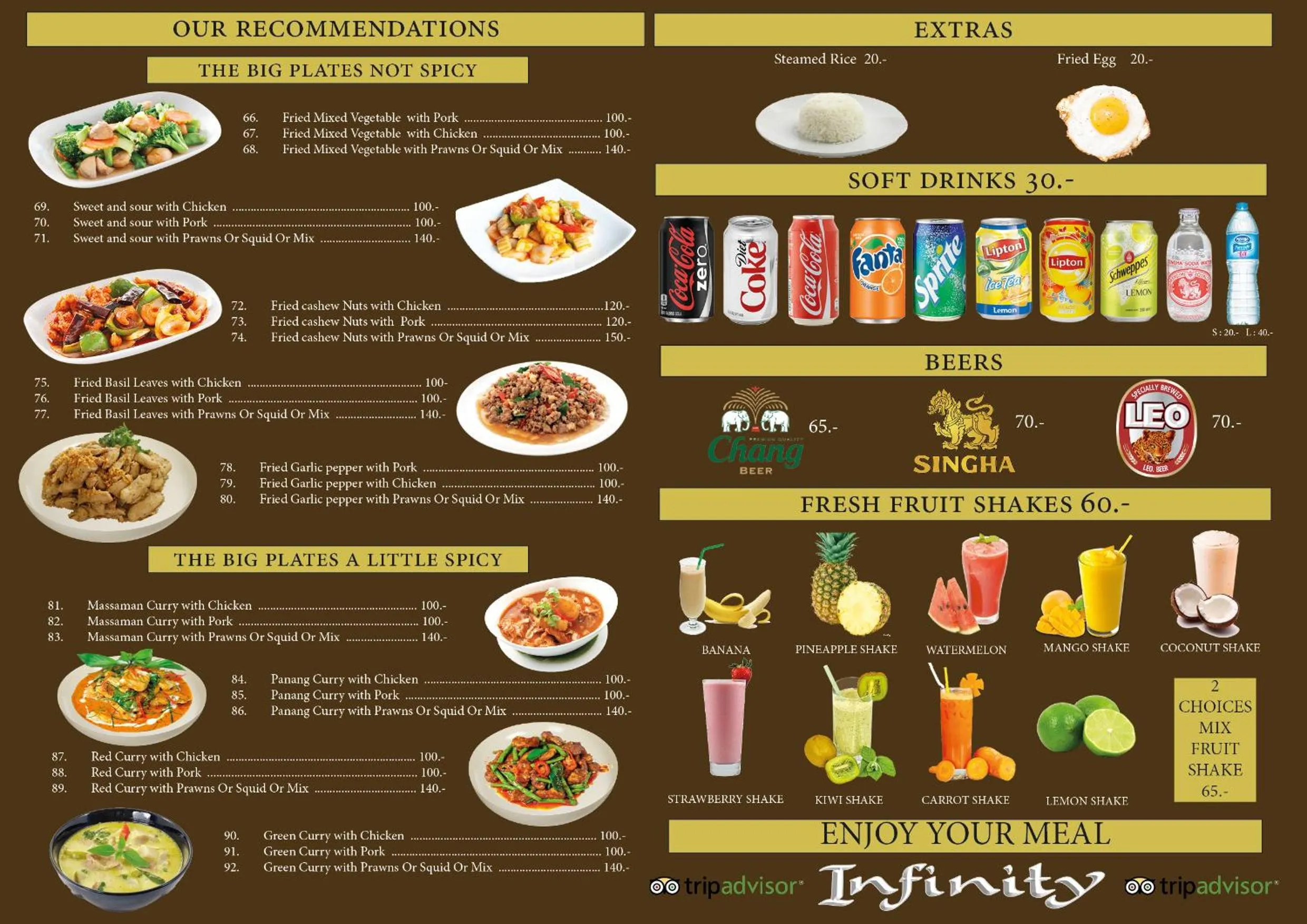 Restaurant/places to eat in Infinity Guesthouse