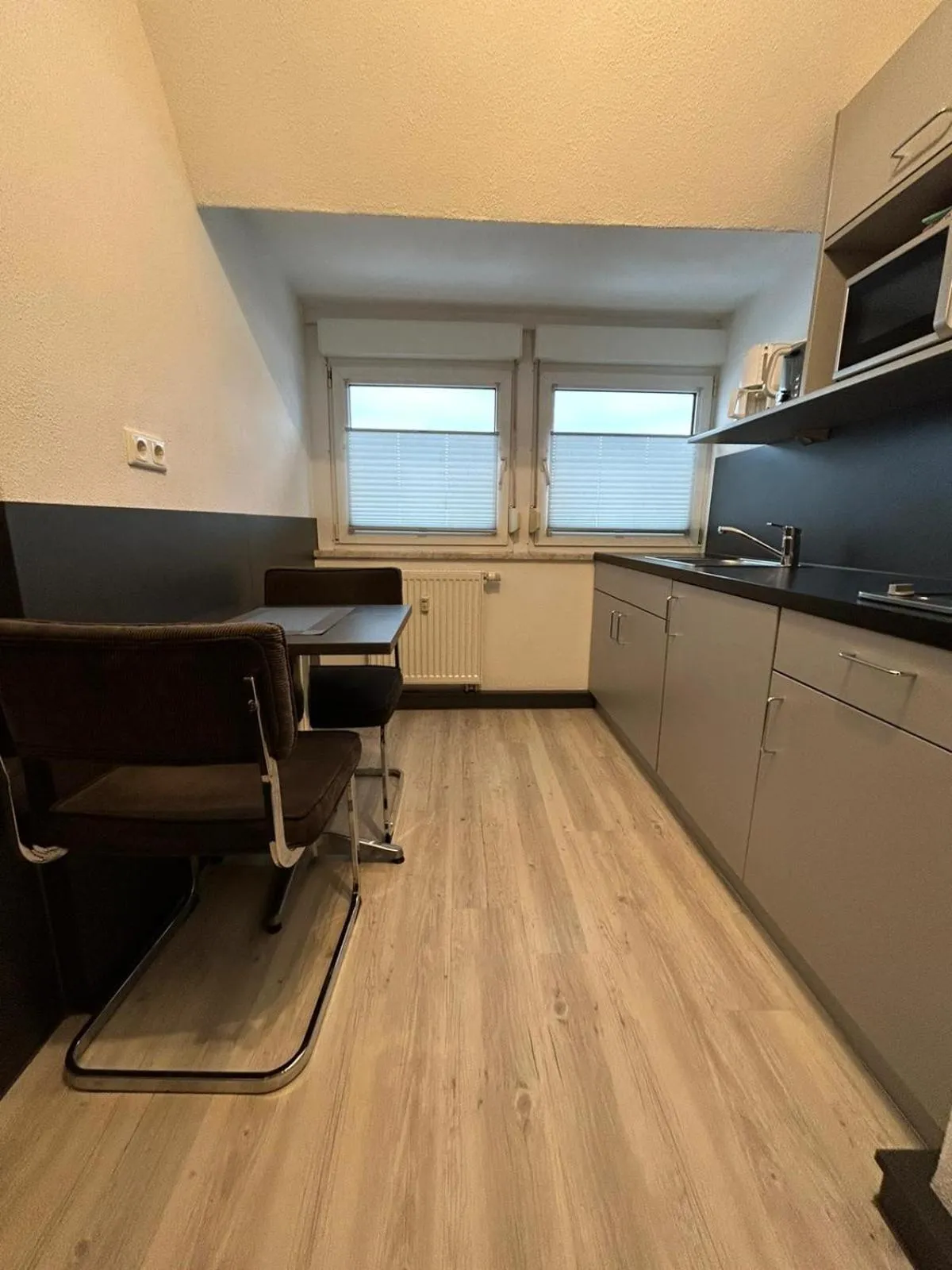 Kitchen or kitchenette in Aparthotel Gartenstadt