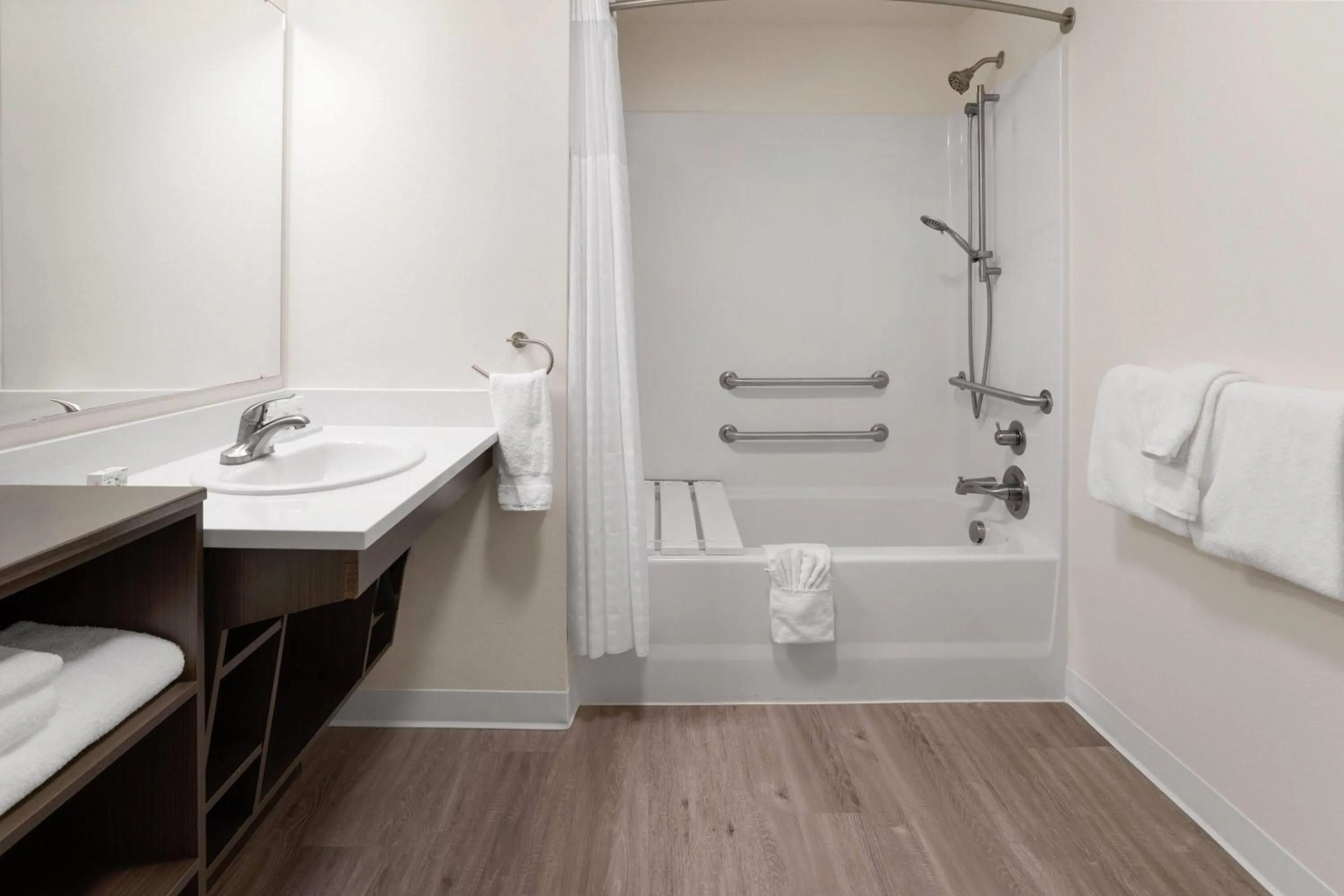 Bathroom in Hawthorn Extended Stay by Wyndham Jackson Alpine