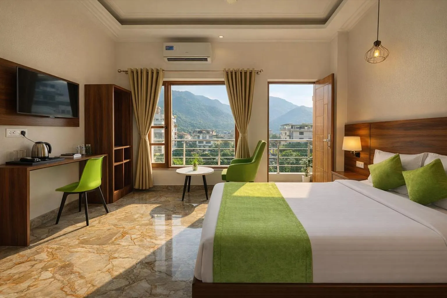 View (from property/room), Bed in Wanna Stay Rishikesh