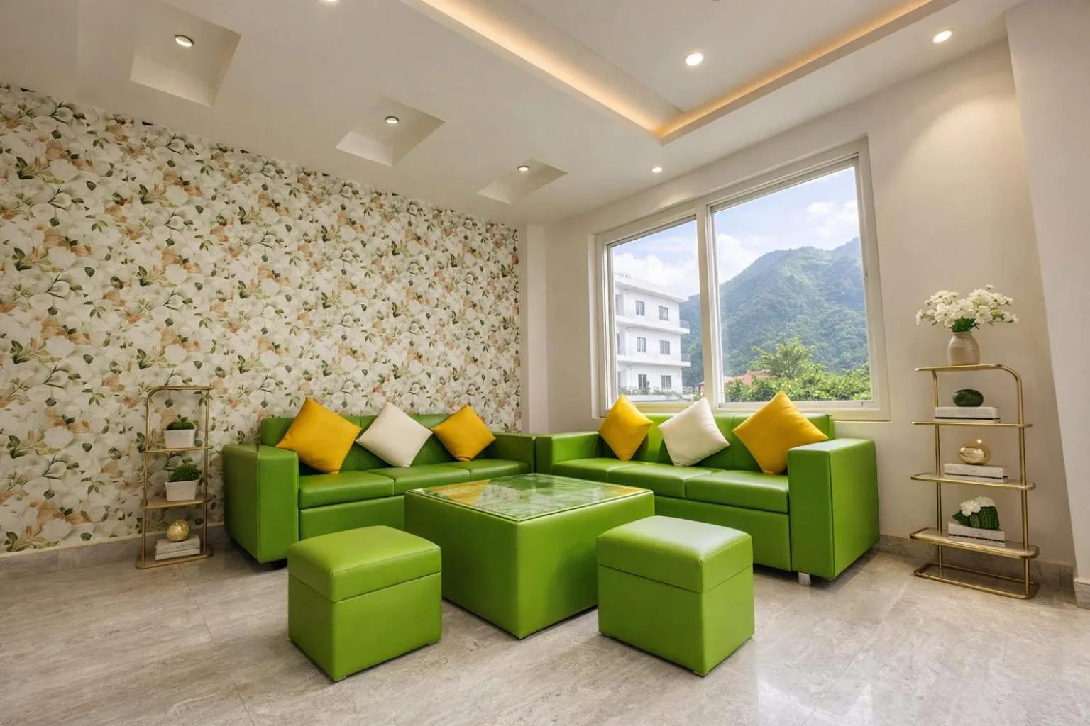 Seating area in Wanna Stay Rishikesh