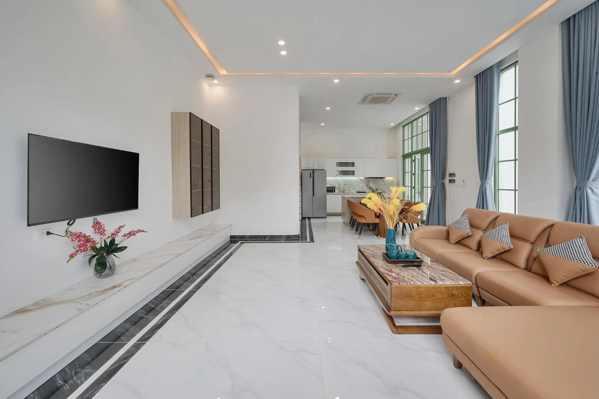 Living room in La isla Apartments & Villas - Sea View & Fireworks Phu Quoc