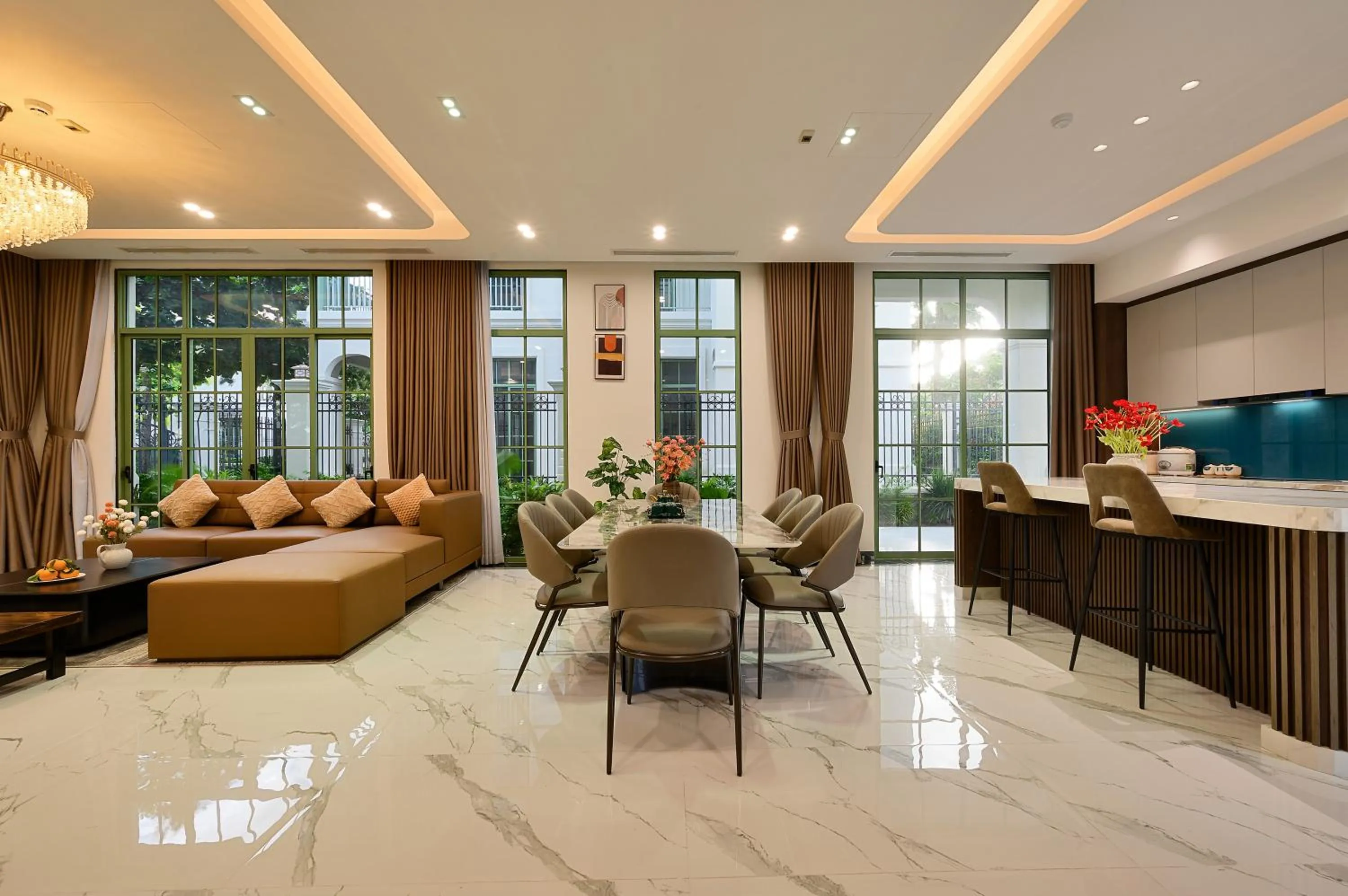 Living room in La isla Apartments & Villas - Sea View & Fireworks Phu Quoc