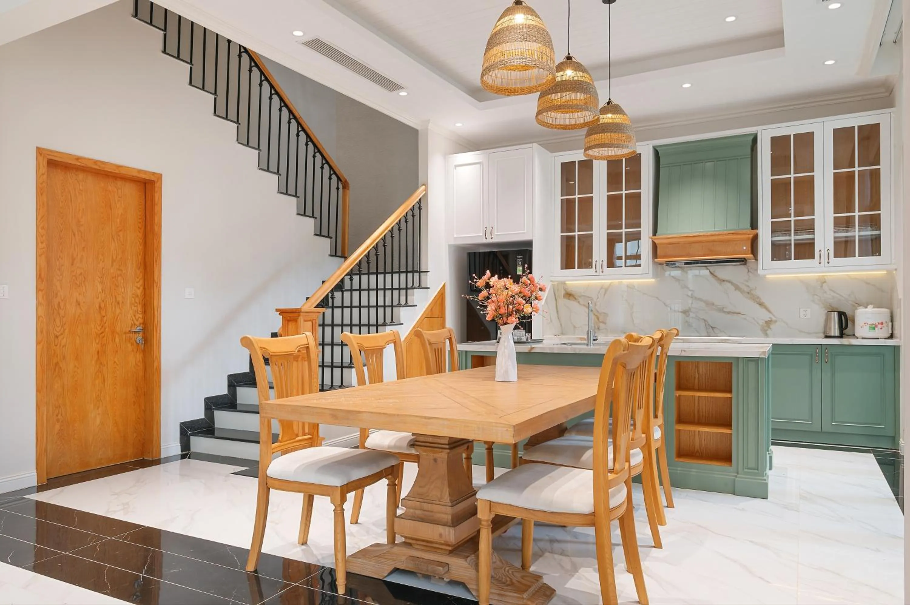 Kitchen or kitchenette in La isla Apartments & Villas - Sea View & Fireworks Phu Quoc