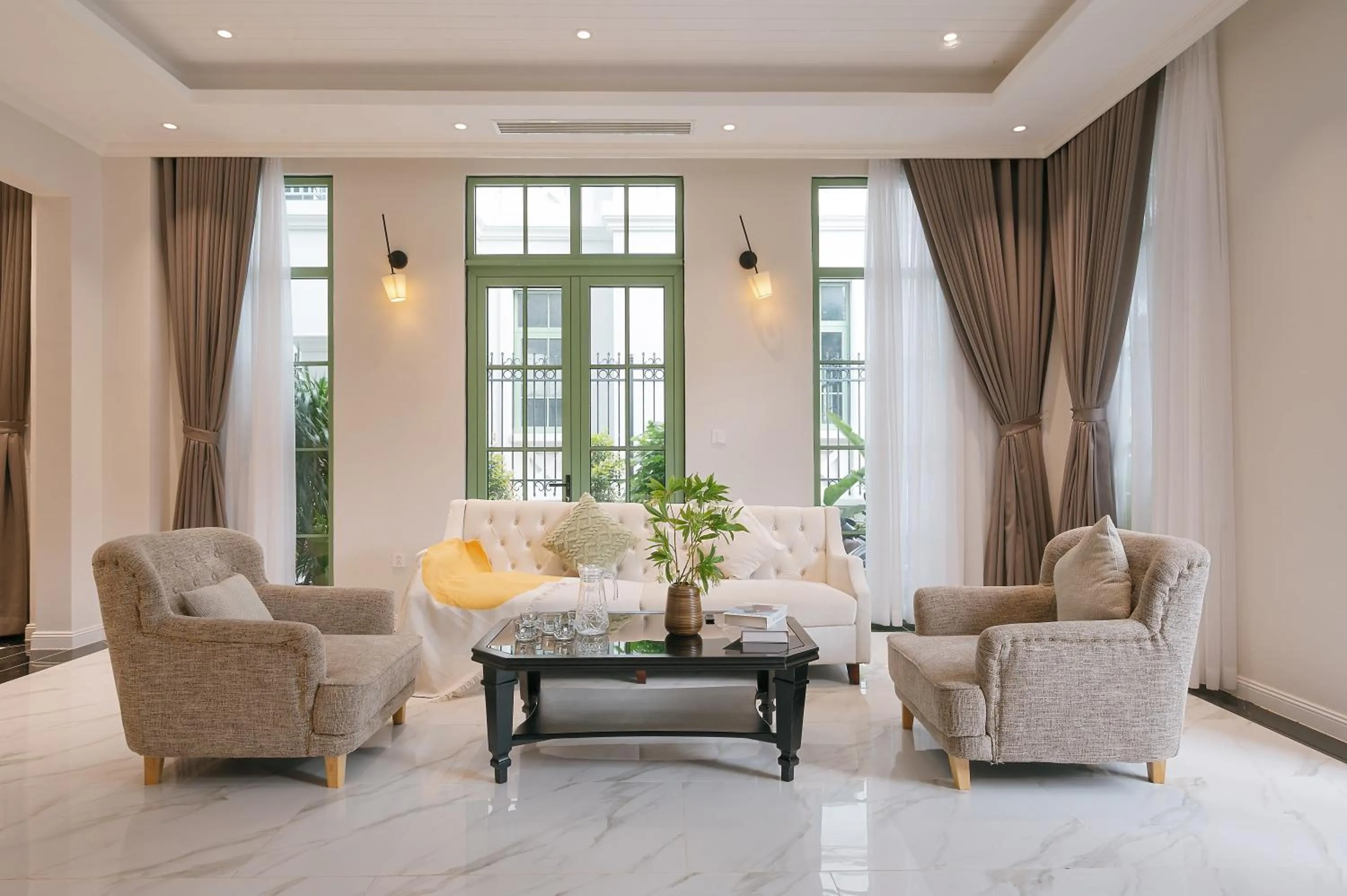 Living room in La isla Apartments & Villas - Sea View & Fireworks Phu Quoc