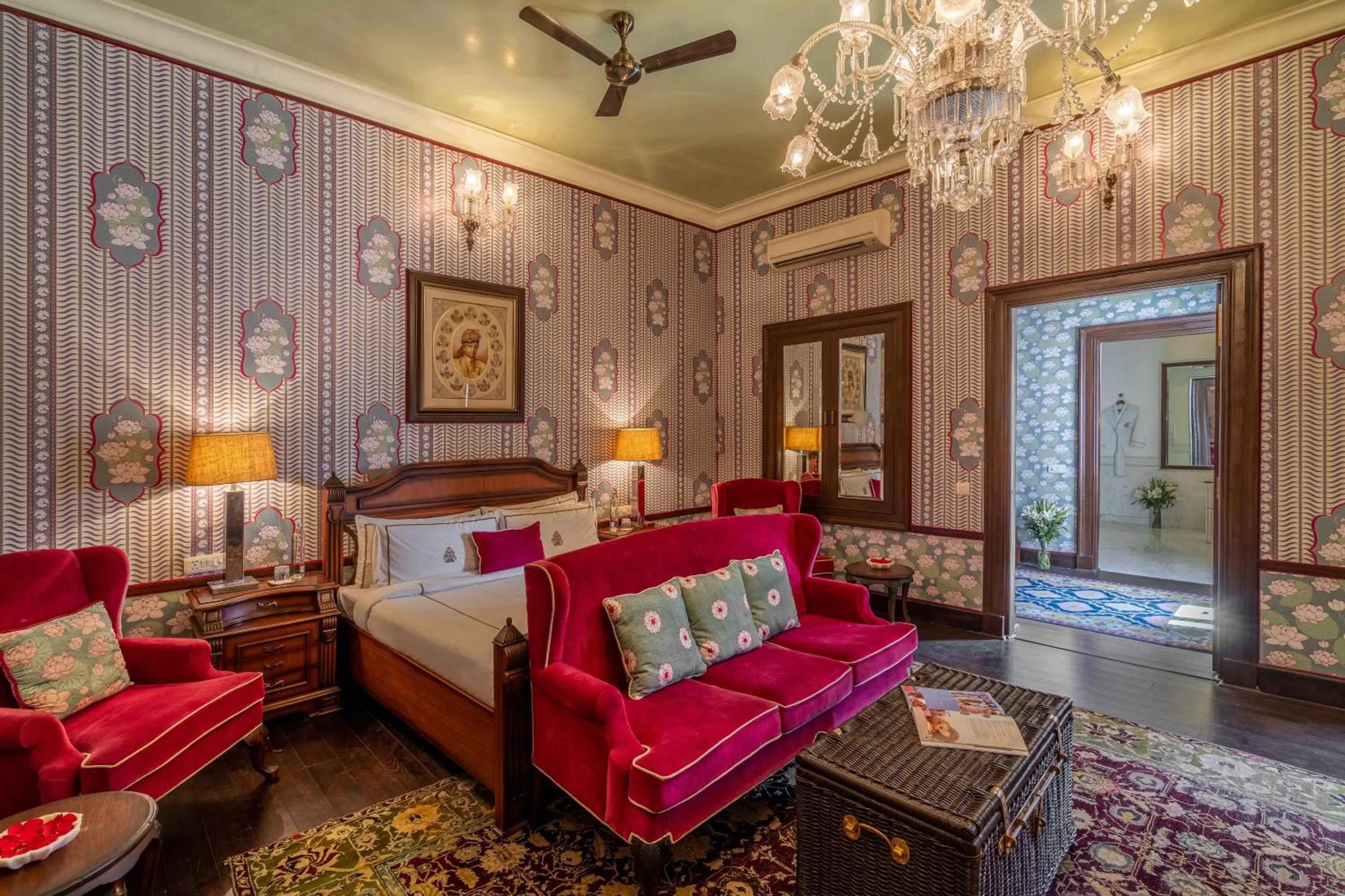 Bedroom, Bed in Rajmahal Palace RAAS