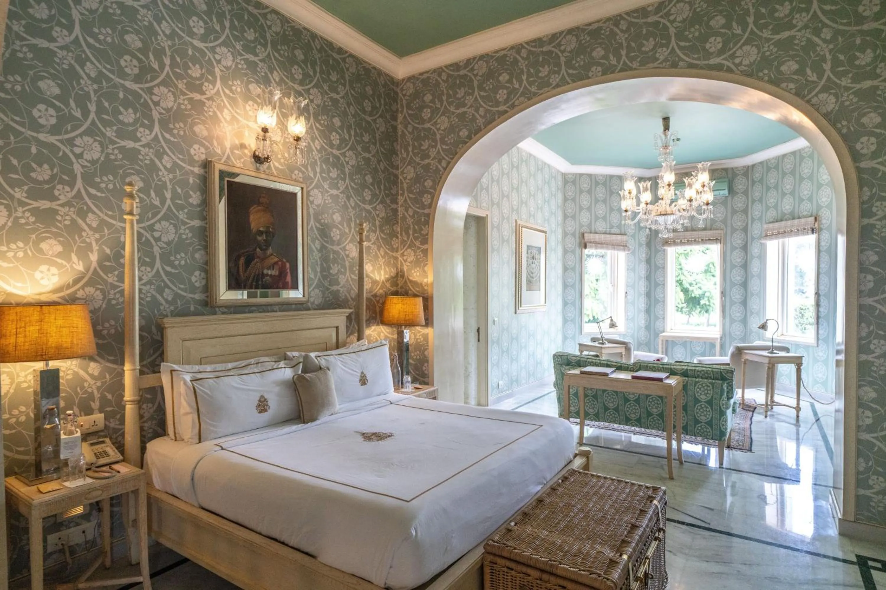 Bedroom, Bed in Rajmahal Palace RAAS