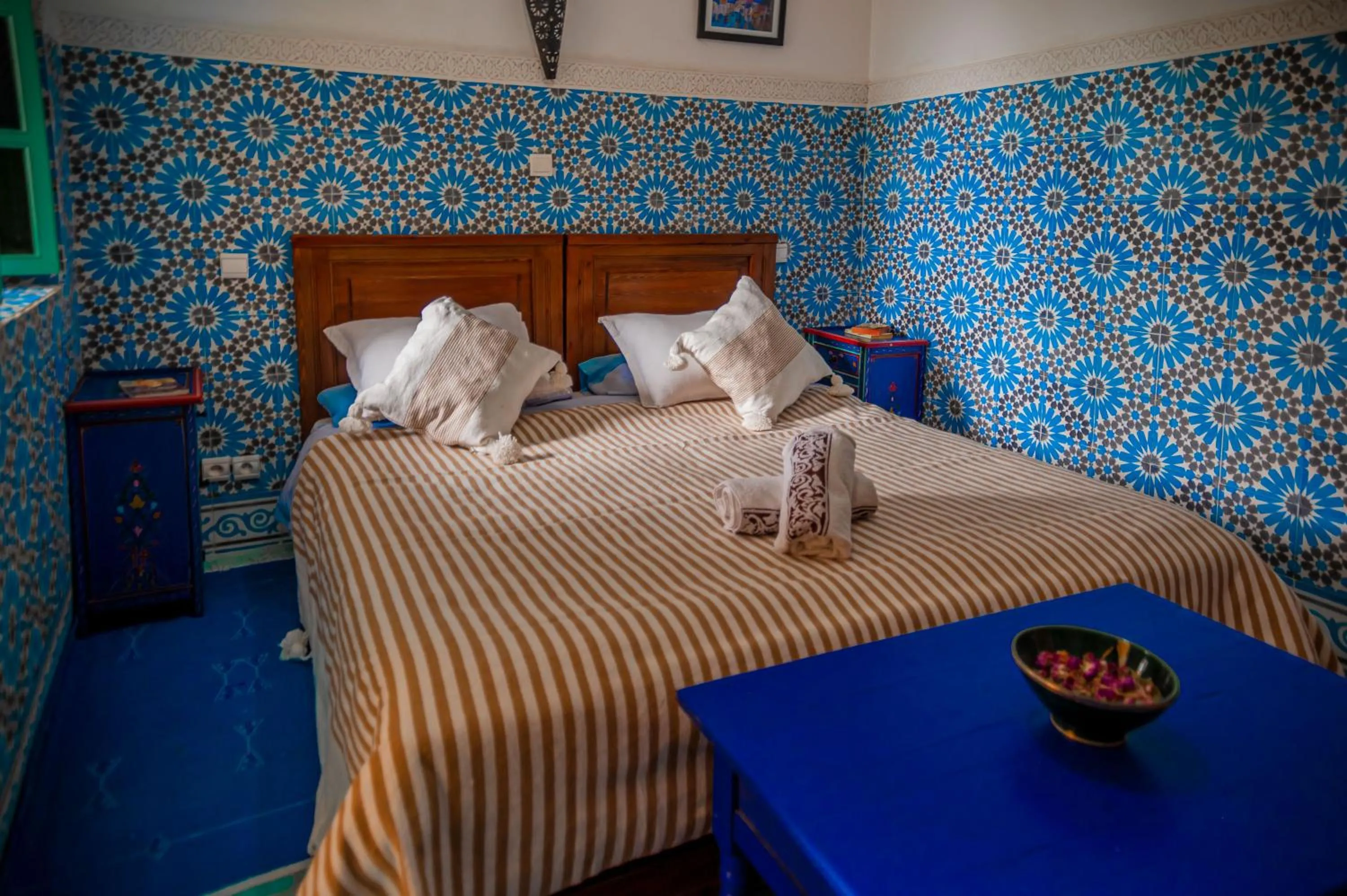 Bed in Riad Dar Mamouni