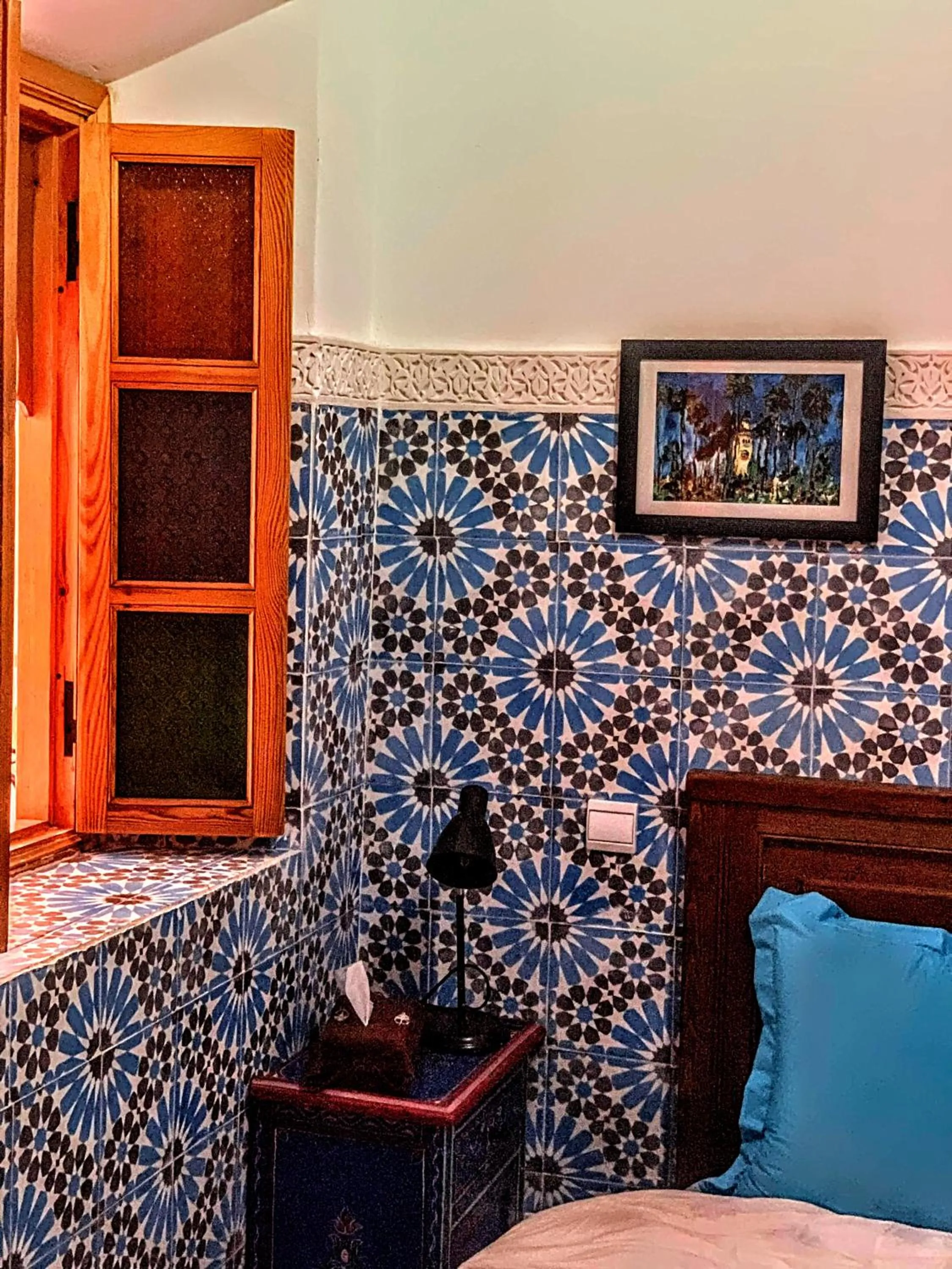 Bed in Riad Dar Mamouni
