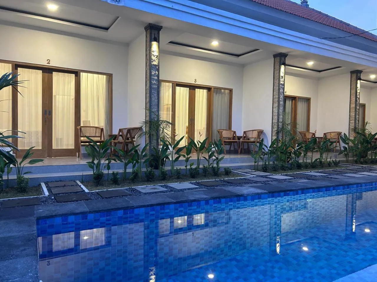 Pool view in Alit Guest House