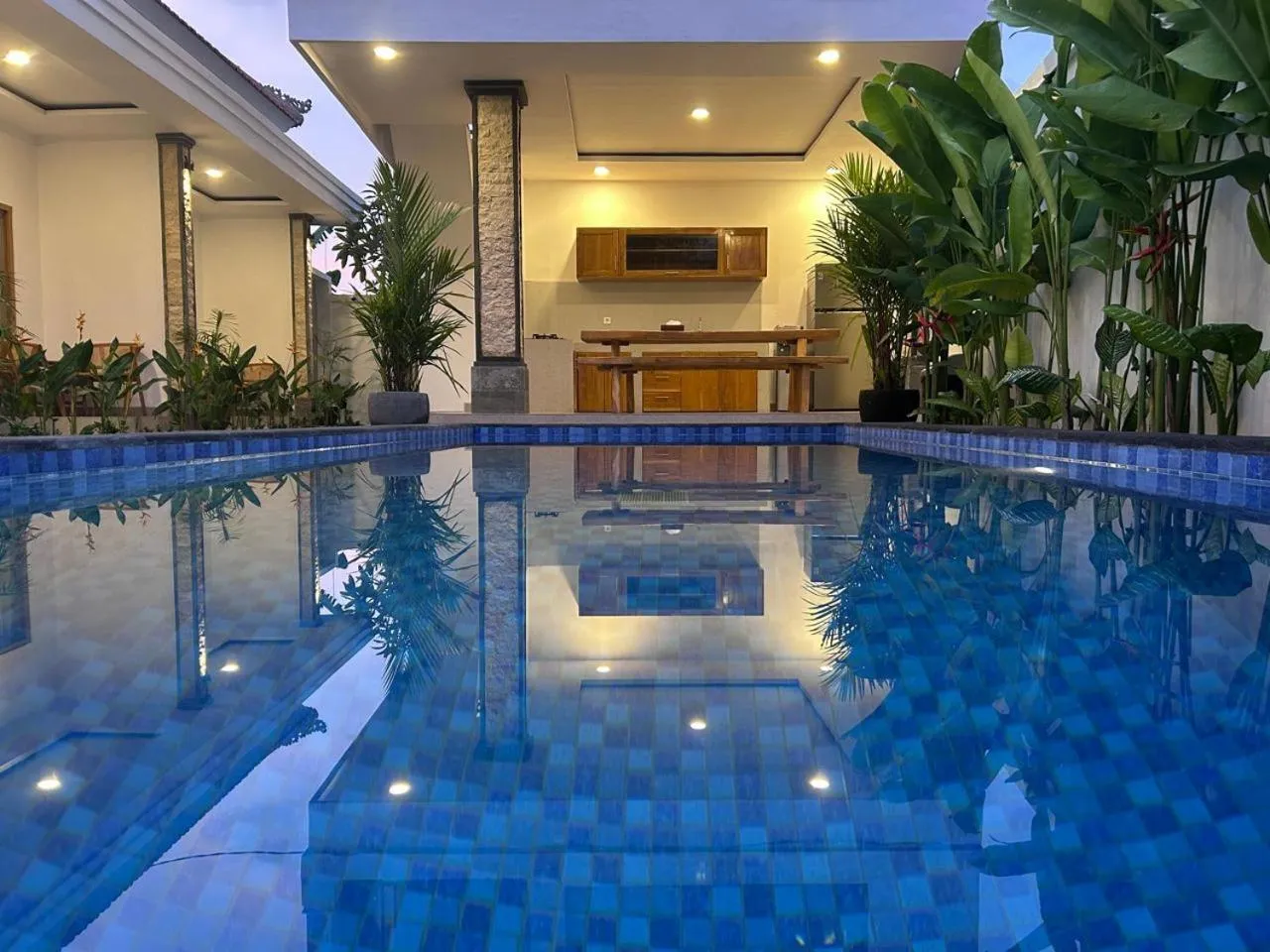 Pool view in Alit Guest House