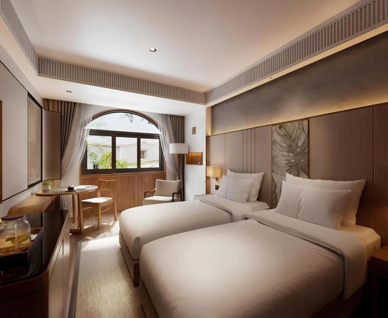 Living room, Bed in Nesta Hoian Resort & Spa