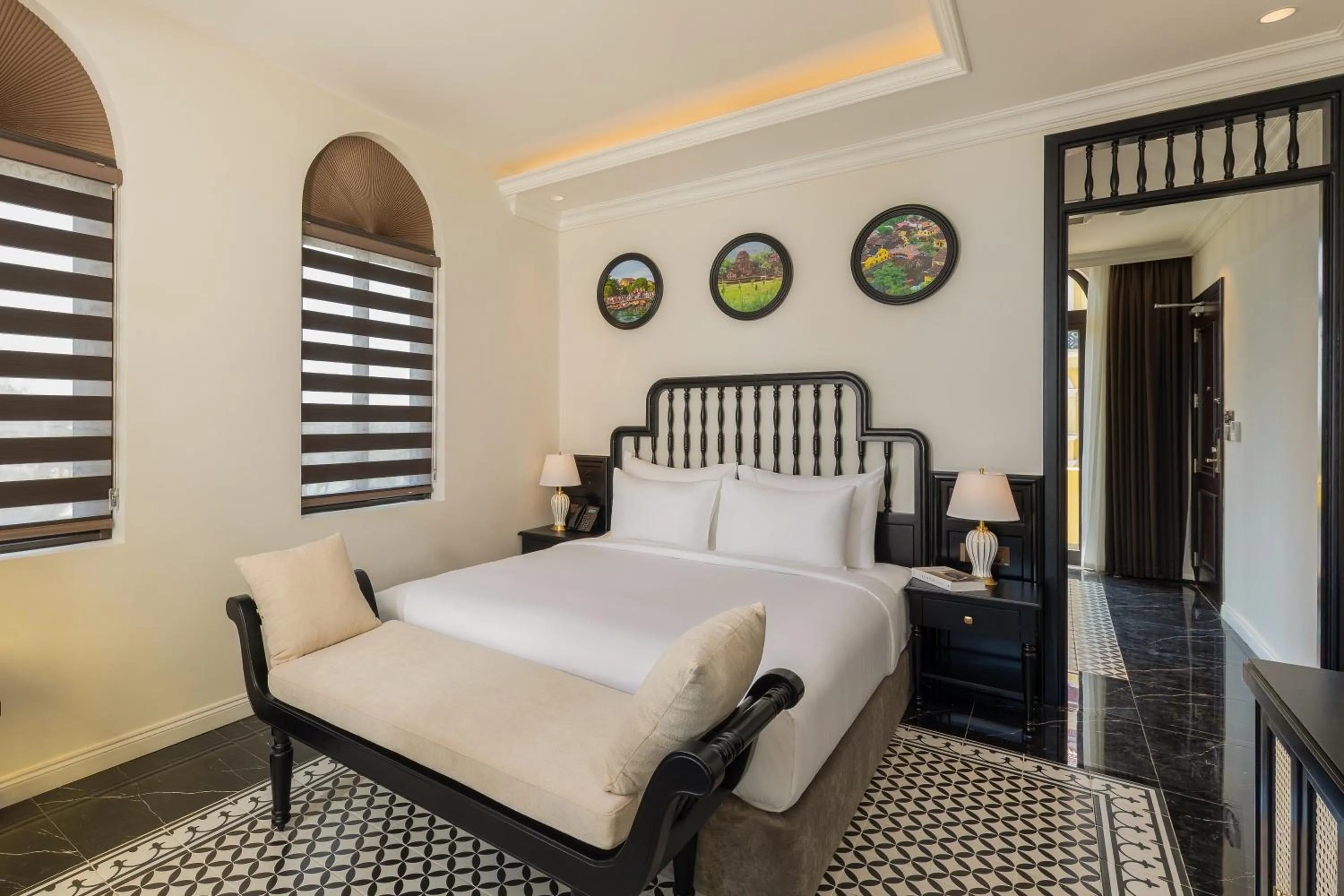 Living room, Bed in Nesta Hoian Resort & Spa