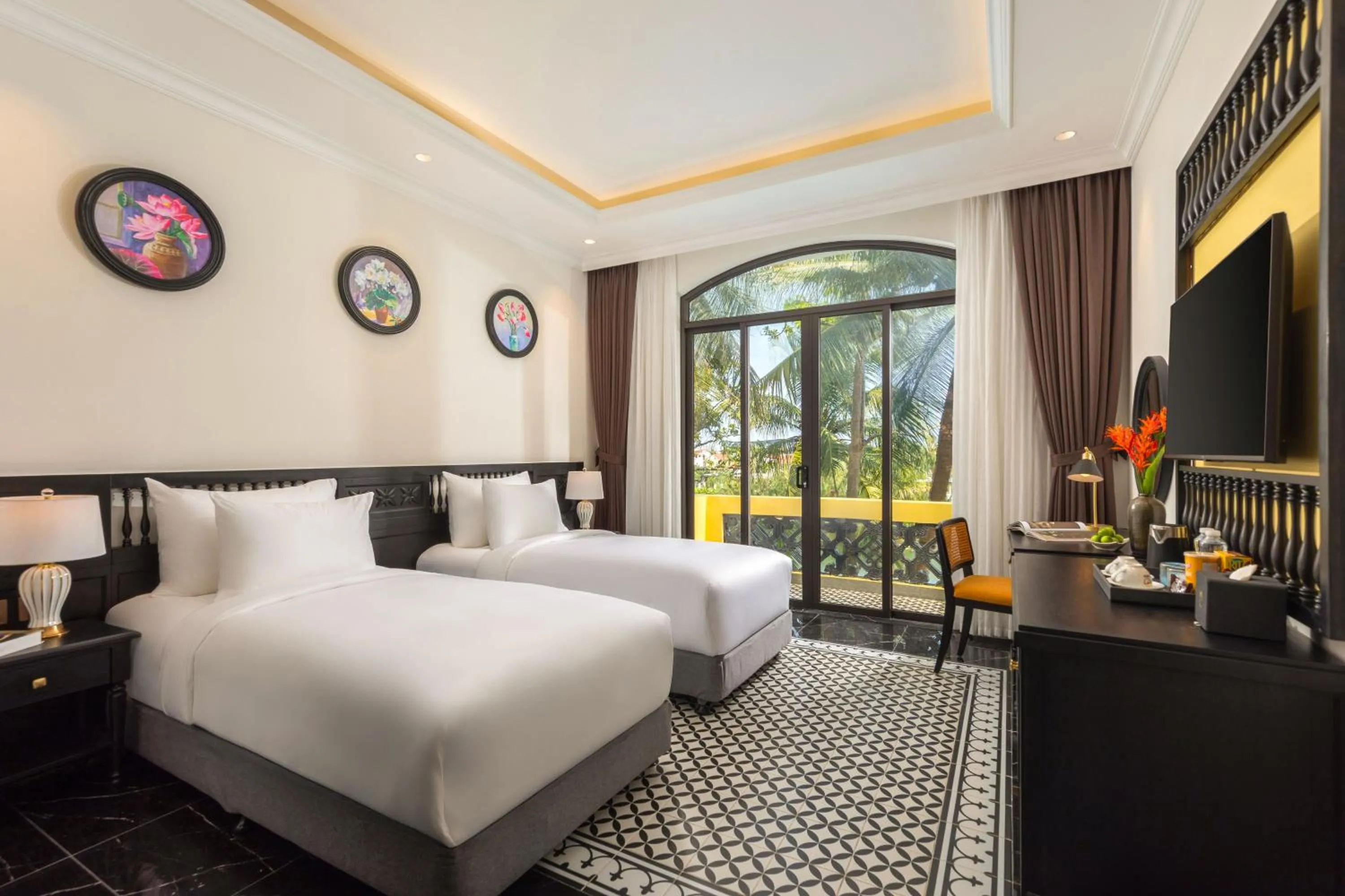Bed in Nesta Hoian Resort & Spa