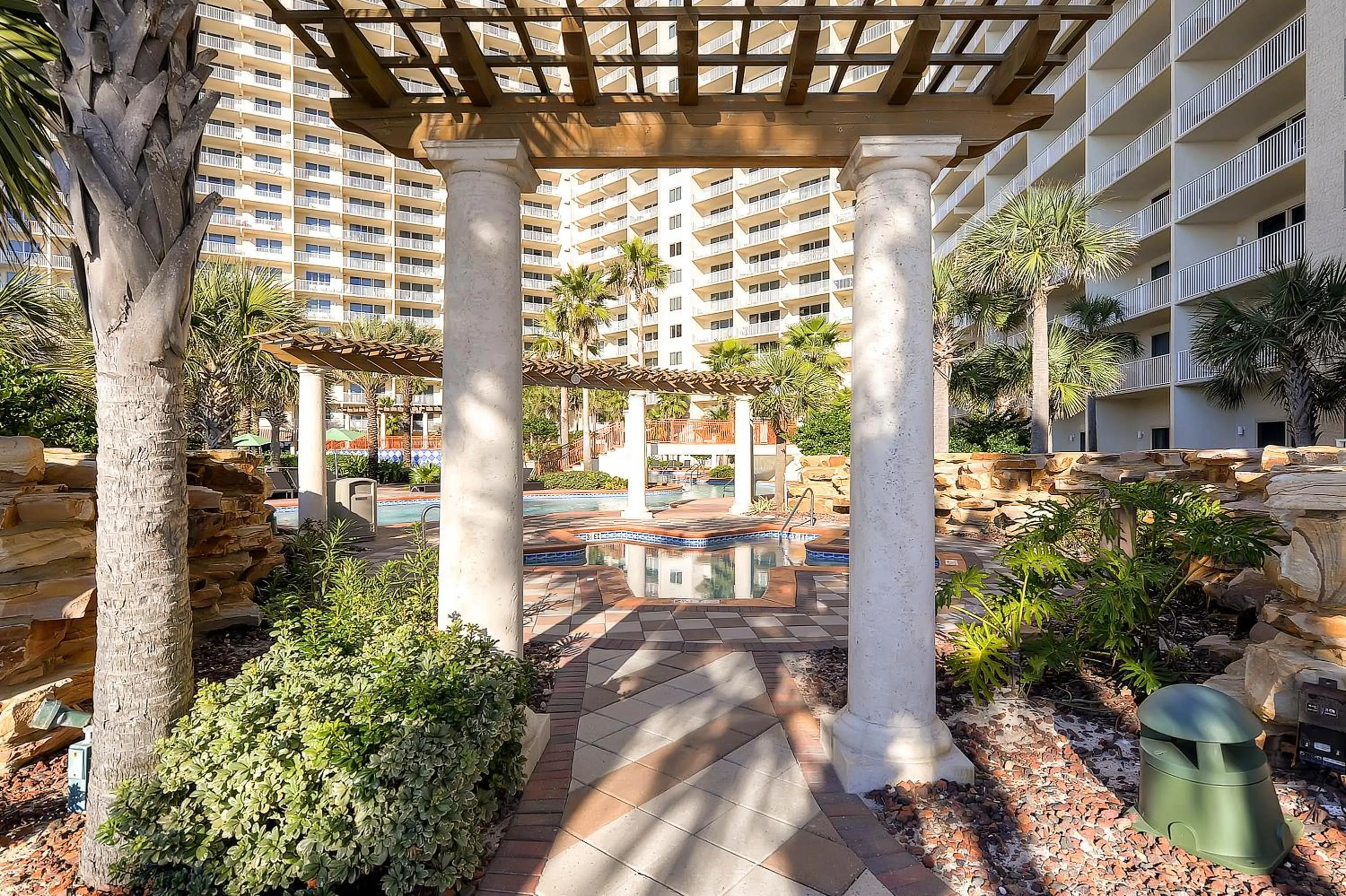 Patio in Shores of Panama by Panhandle Getaways