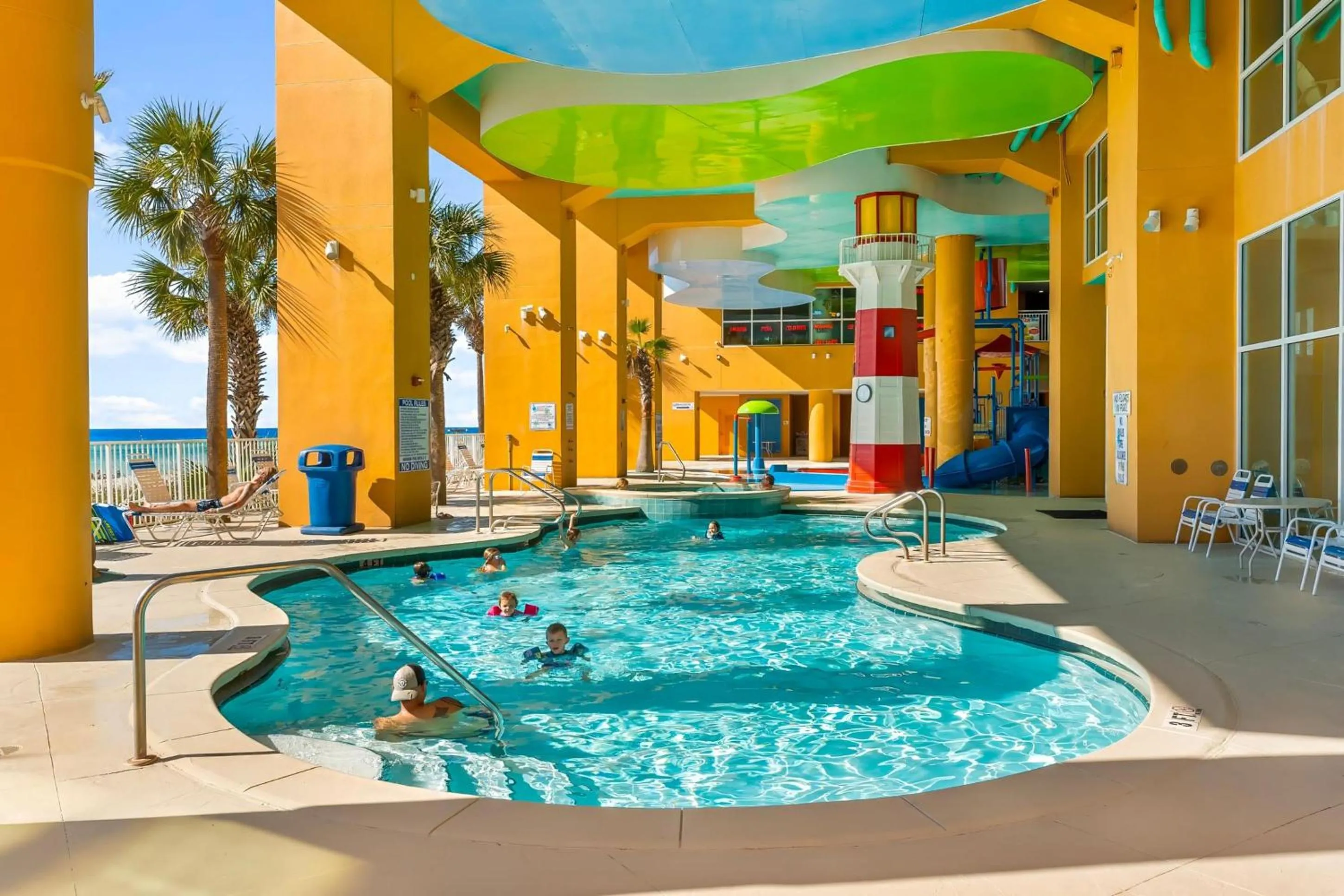 Patio in Splash Beach Resort by Panhandle Getaways