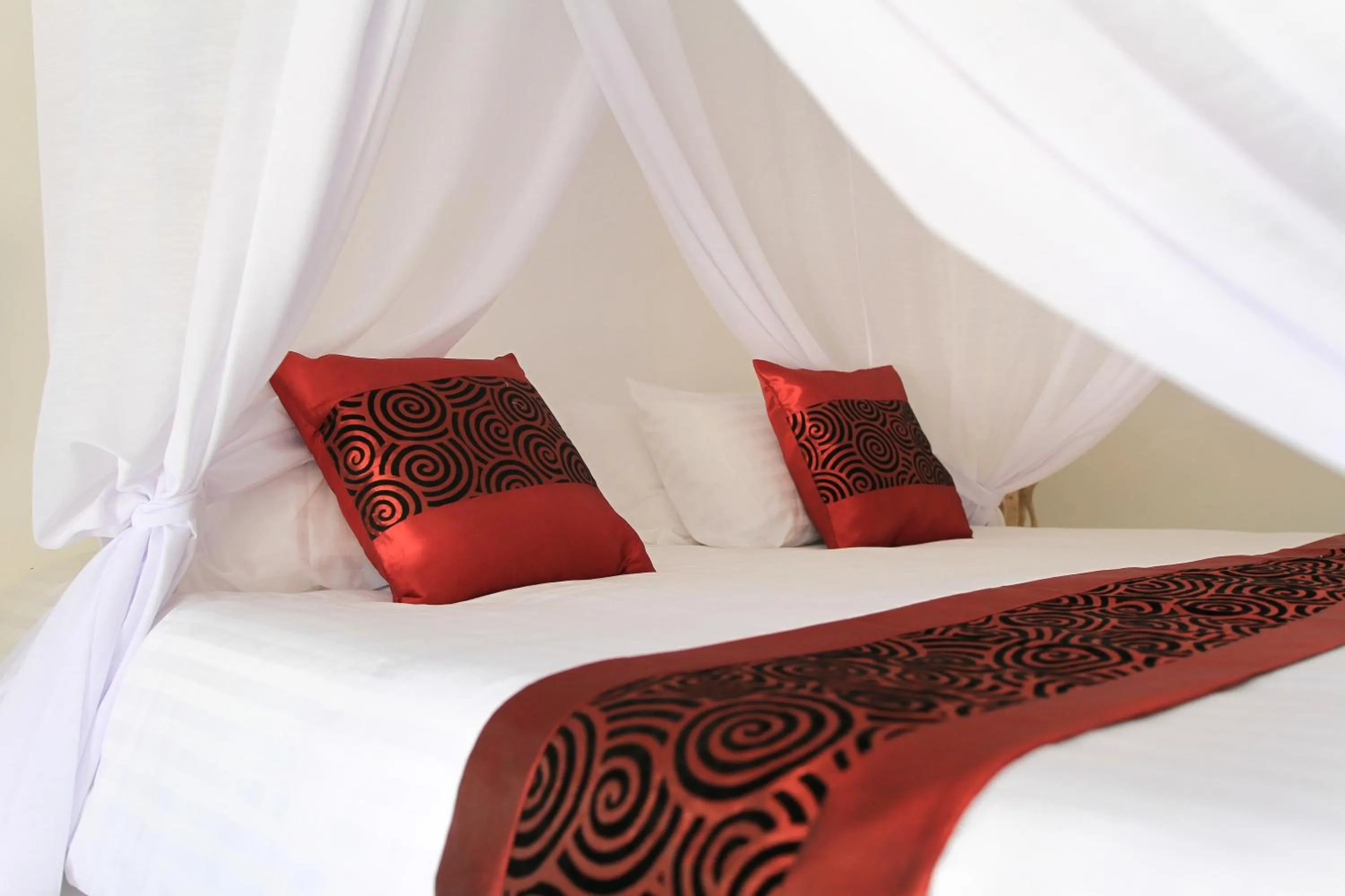 Decorative detail, Bed in The White Cottage