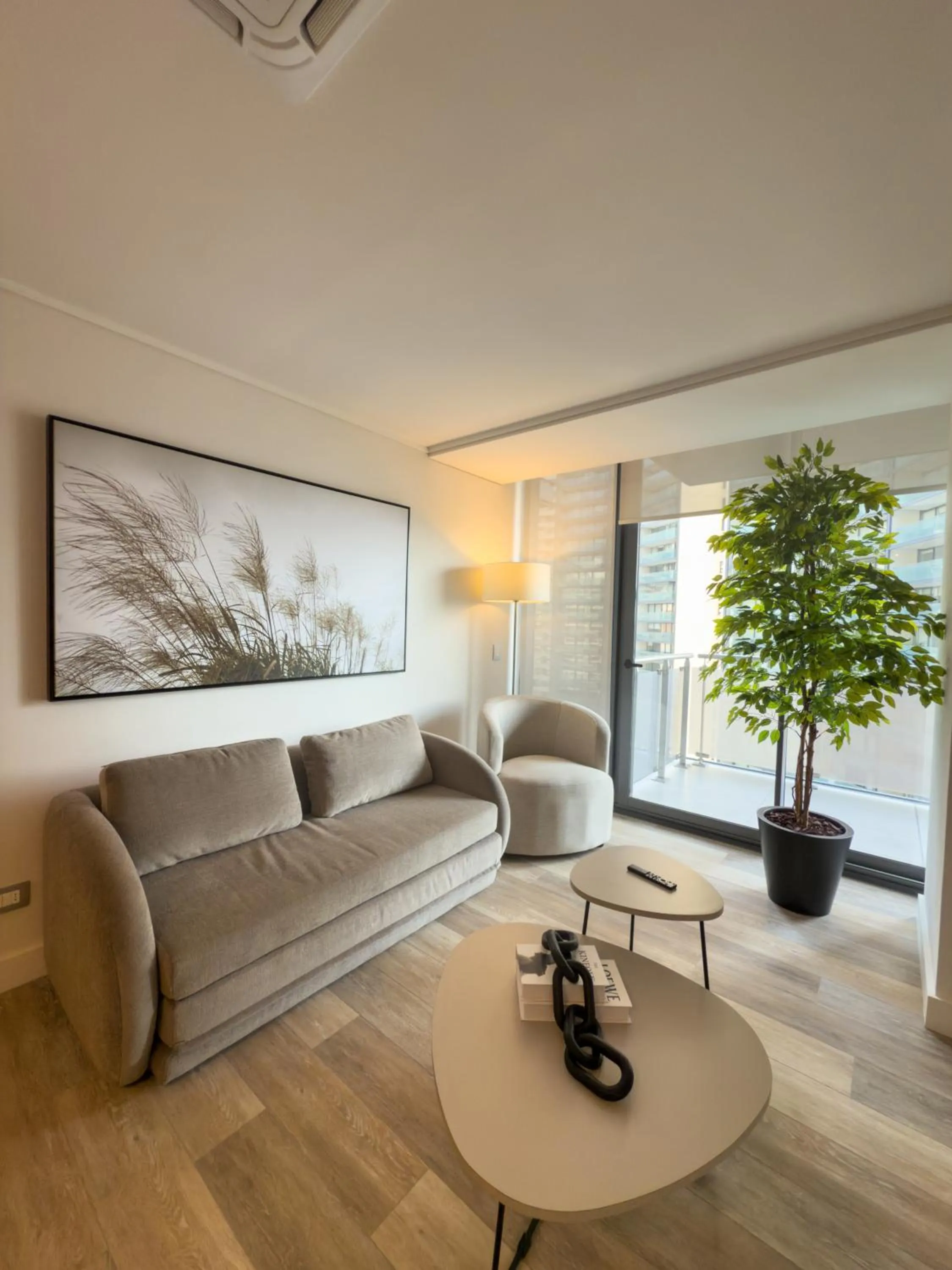 Seating area in Spot Suites