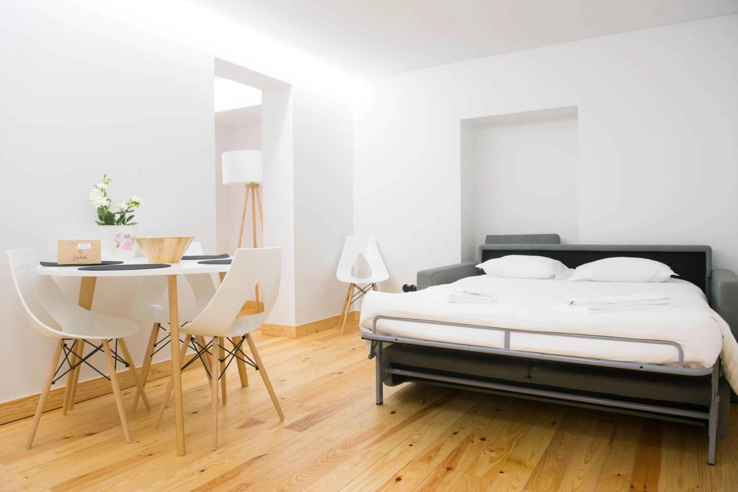 Living room, Bed in Páteo Saudade Lofts