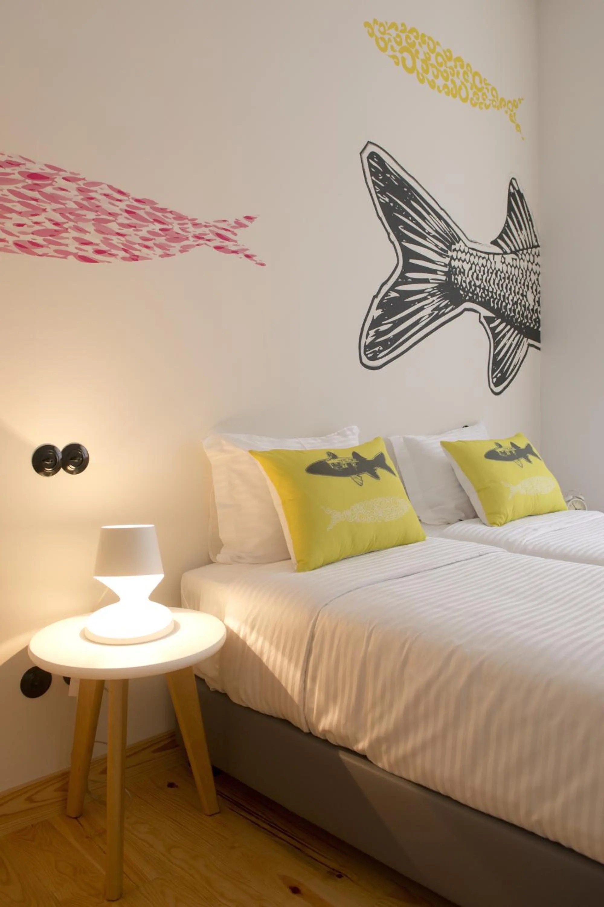 Bed in Páteo Saudade Lofts