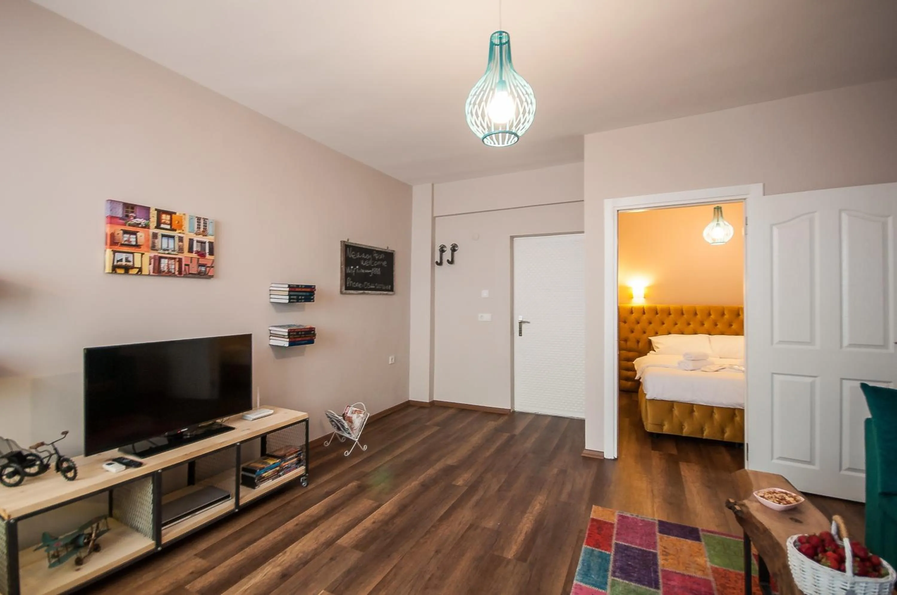 Decorative detail, Bed in Newway Apartments