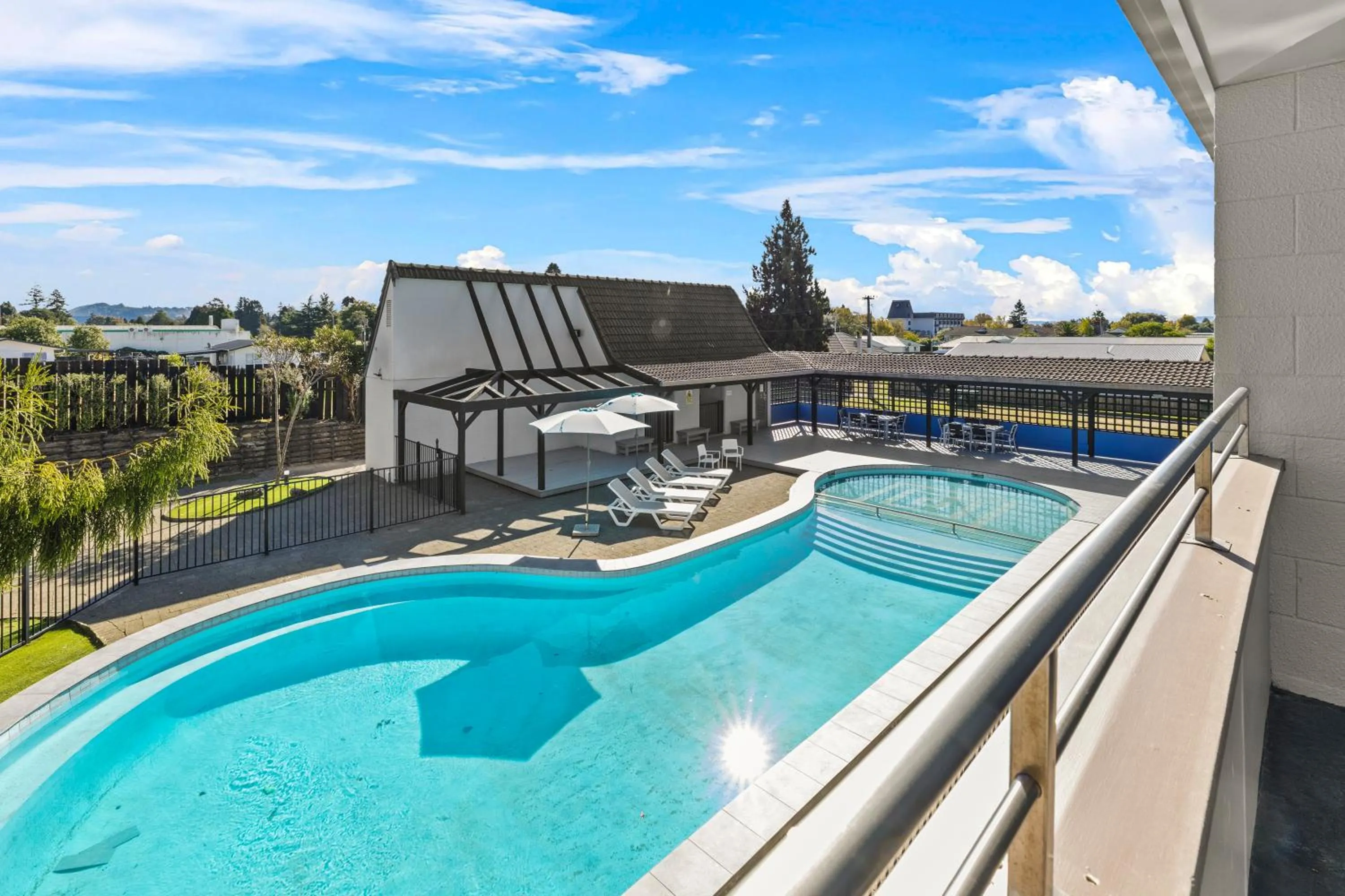 Pool view in Imperial Hotel Rotorua