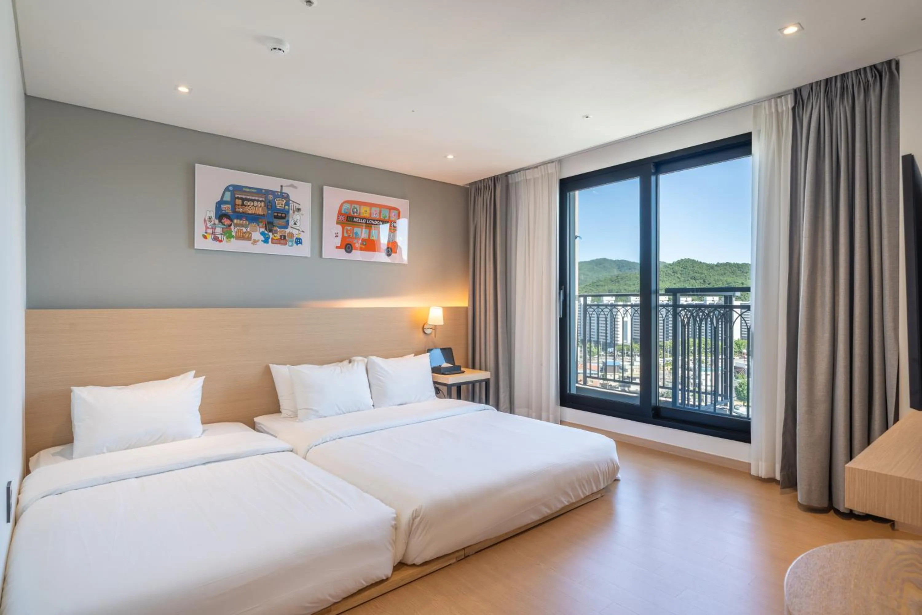 Decorative detail, Bed in Chestertons Gyeongju