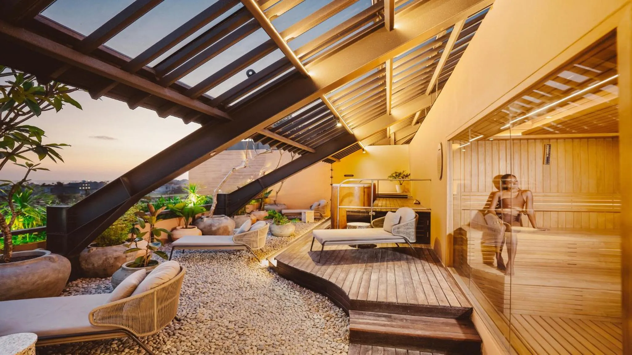 Sauna in Noema Resort Pererenan