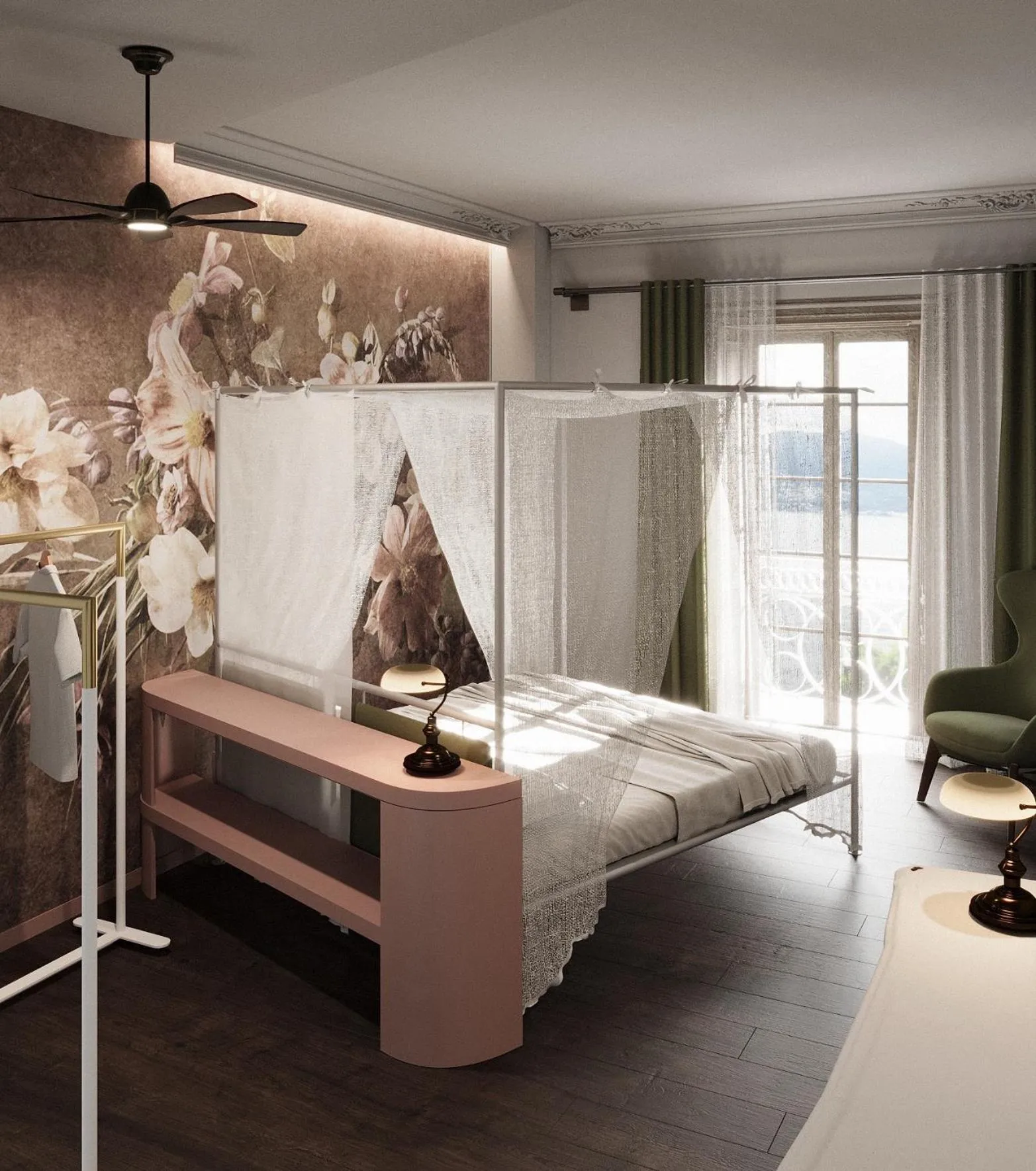 Bed in Grand Hotel Menaggio