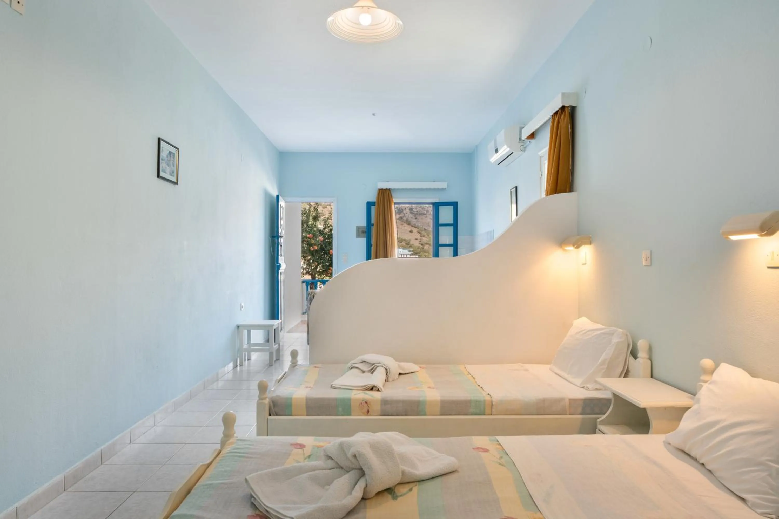 Bed in Hotel Glaros Karpathos