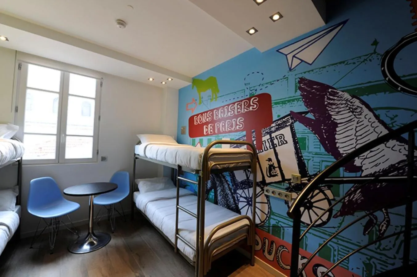 Bedroom, Bed in The 3 Ducks Eiffel Tower by Hiphophostels