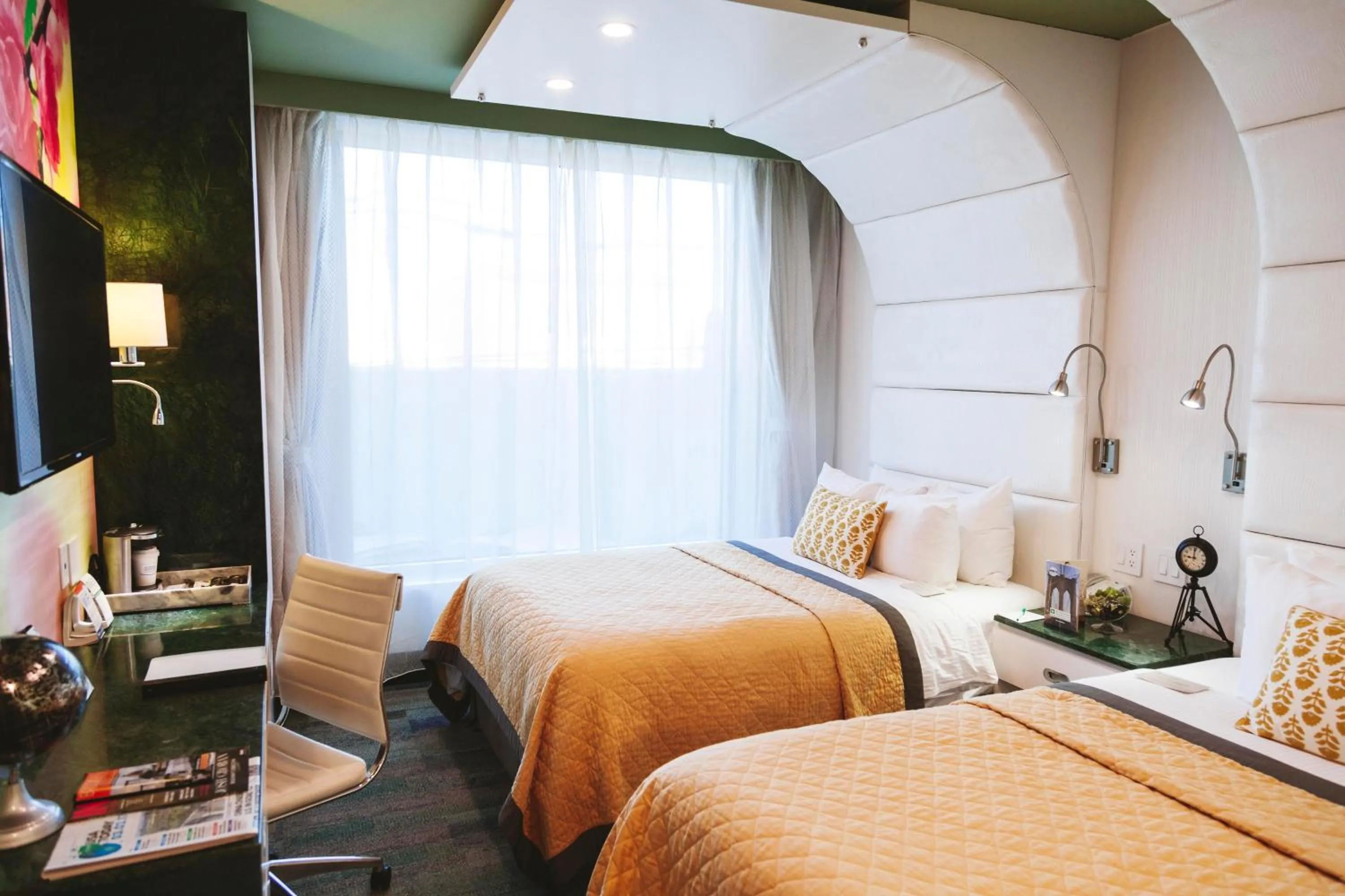 Photo of the whole room, Bed in Wyndham Garden Brooklyn Sunset Park