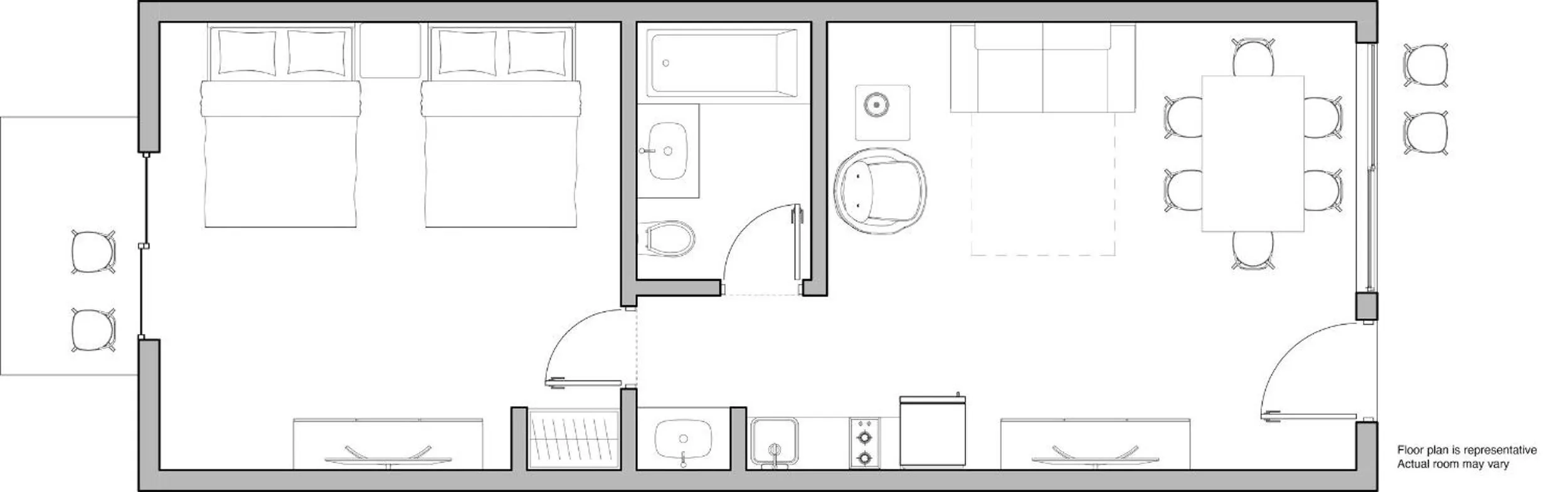 Floor plan in Aqua Beach Hotel