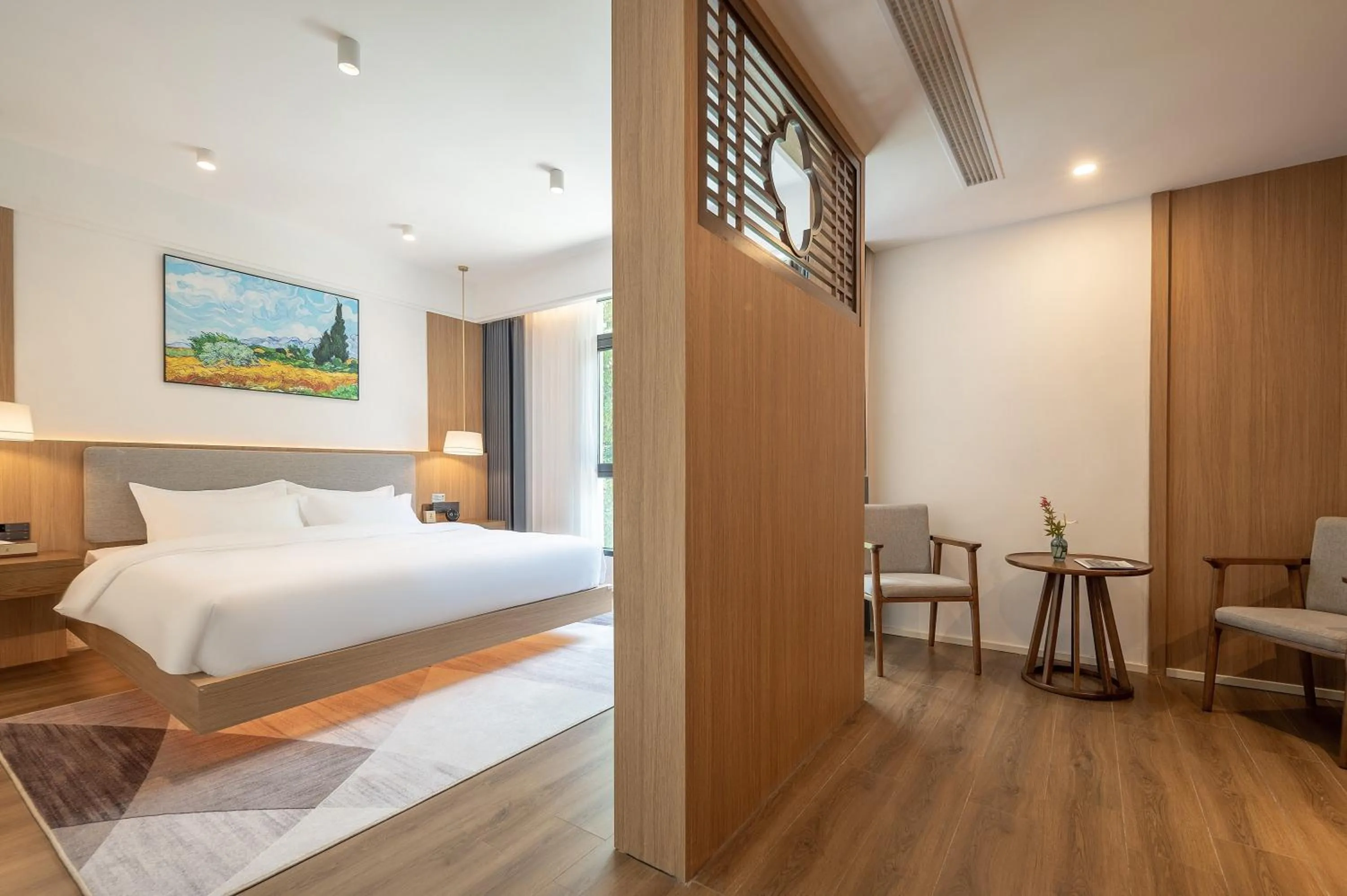 Living room, Bed in Z HOTEL- Qingchengshan