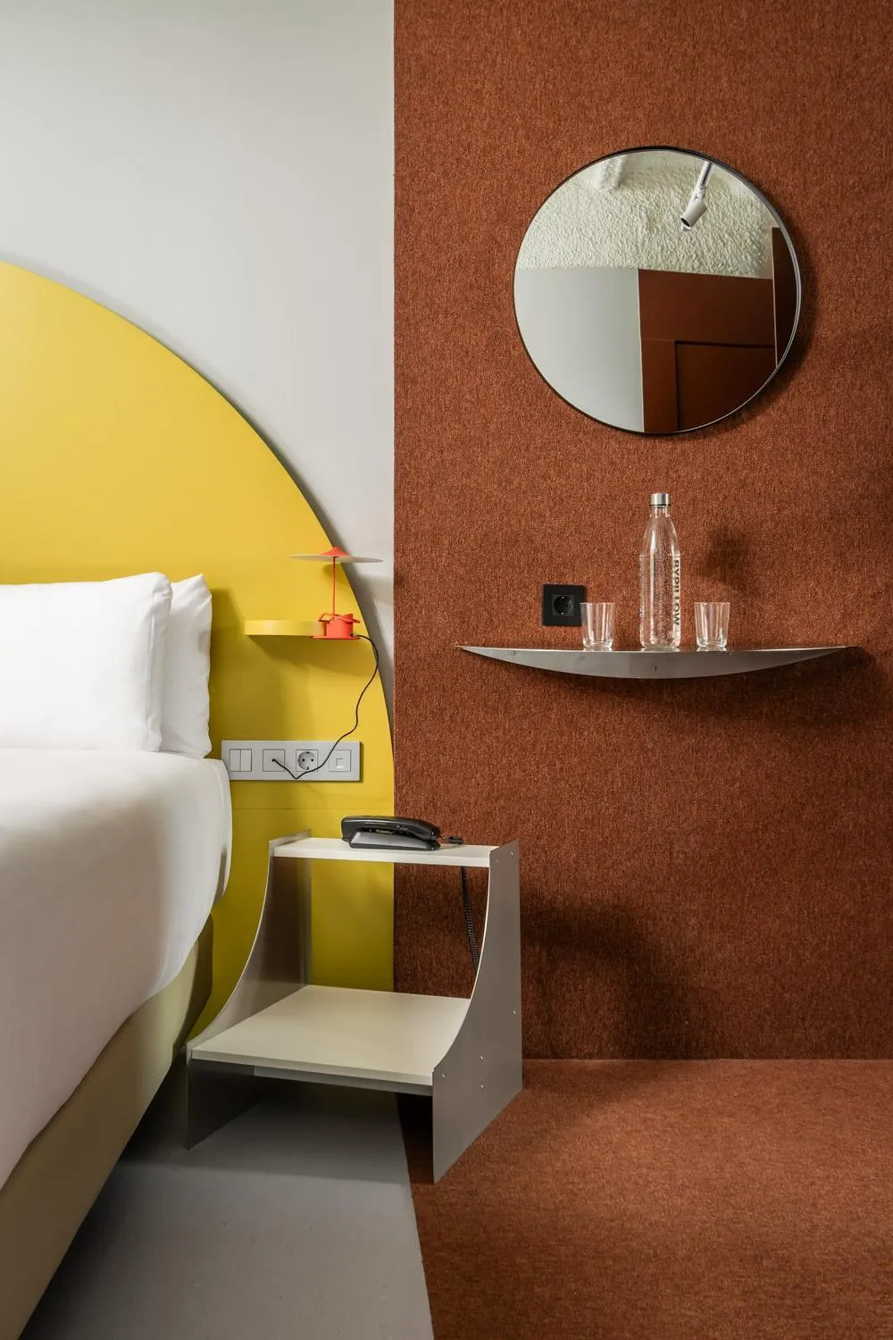 Bedroom, Bed in BYPILLOW Flamant