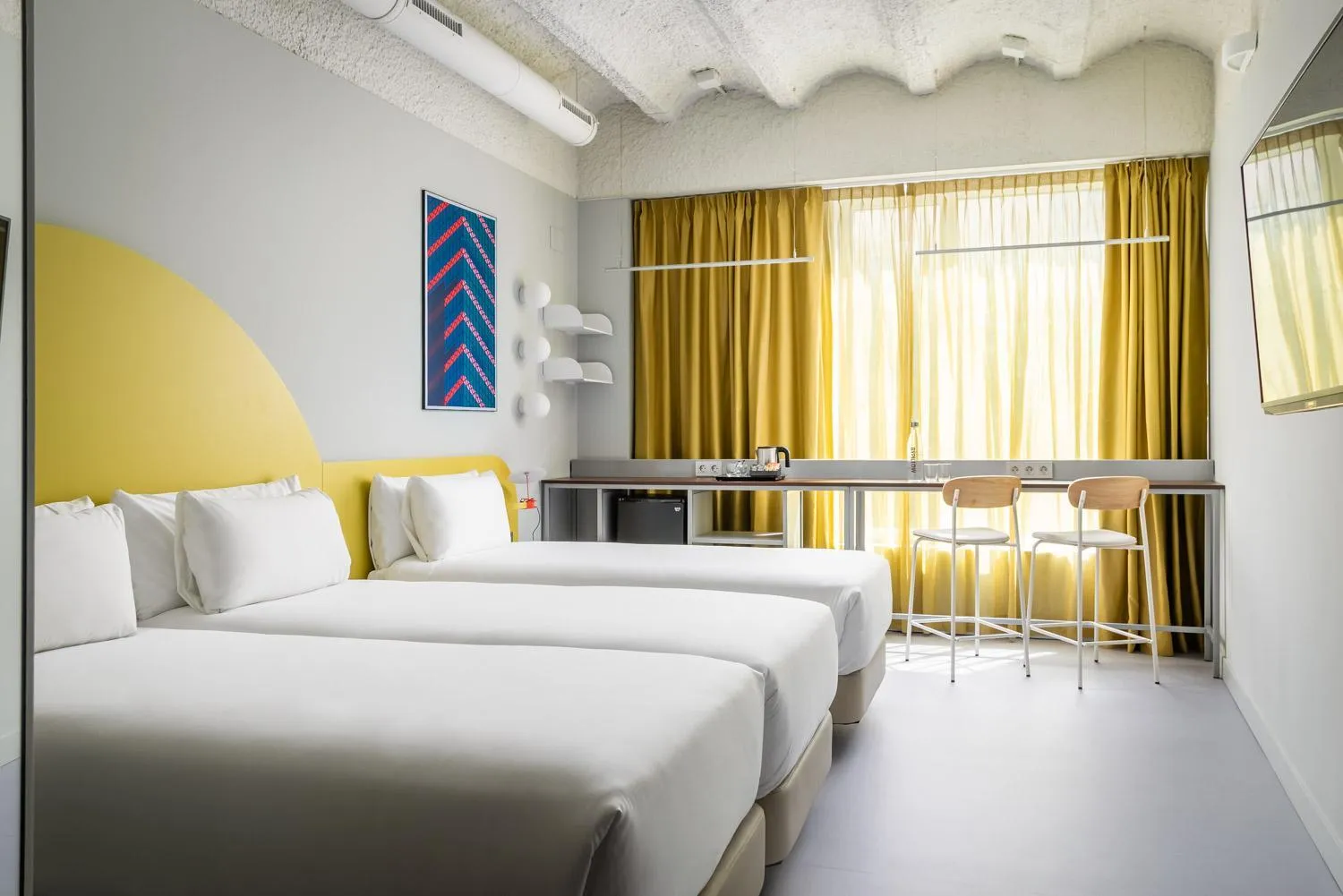 Bedroom, Bed in BYPILLOW Flamant