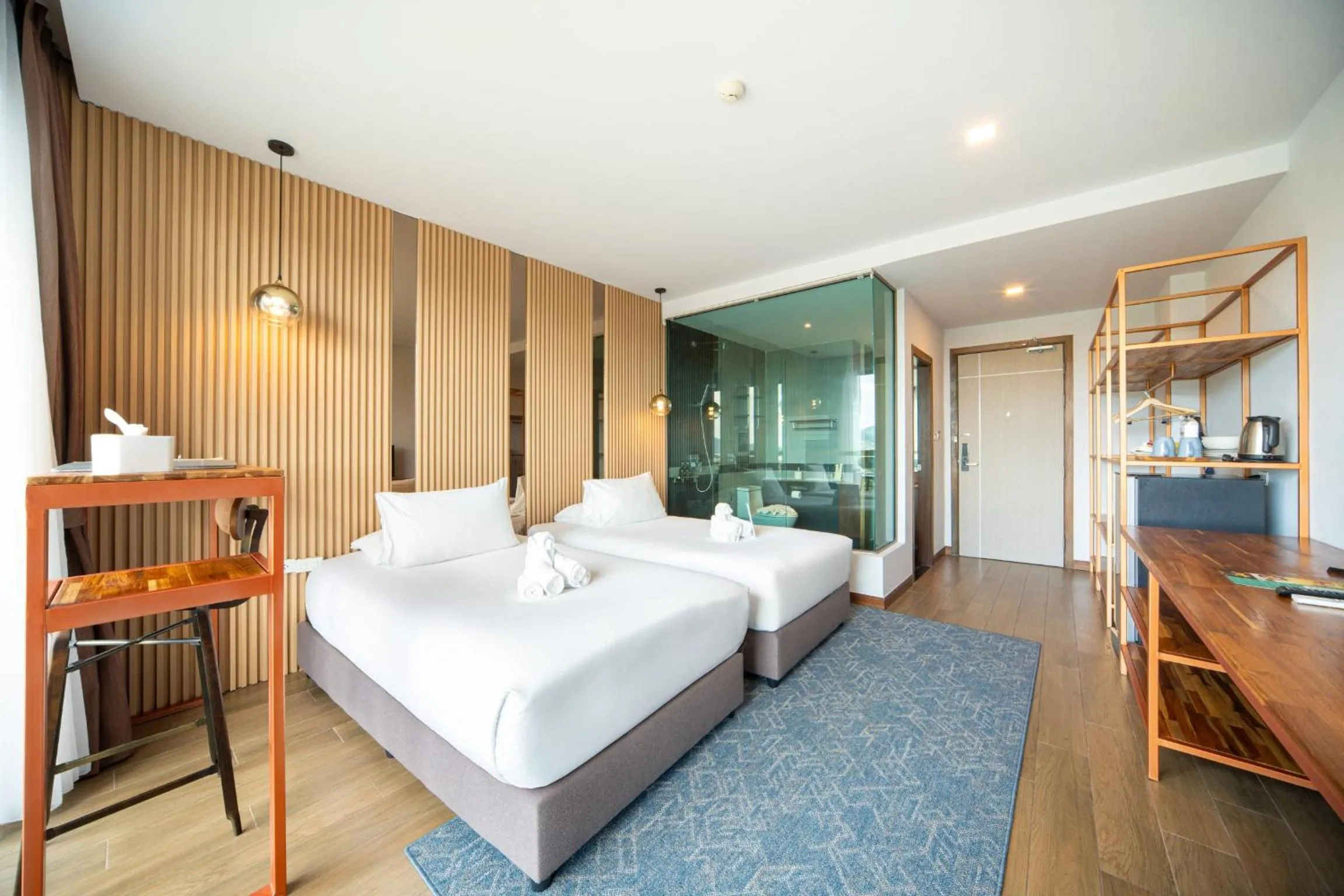 Bed in The Blue Hotel