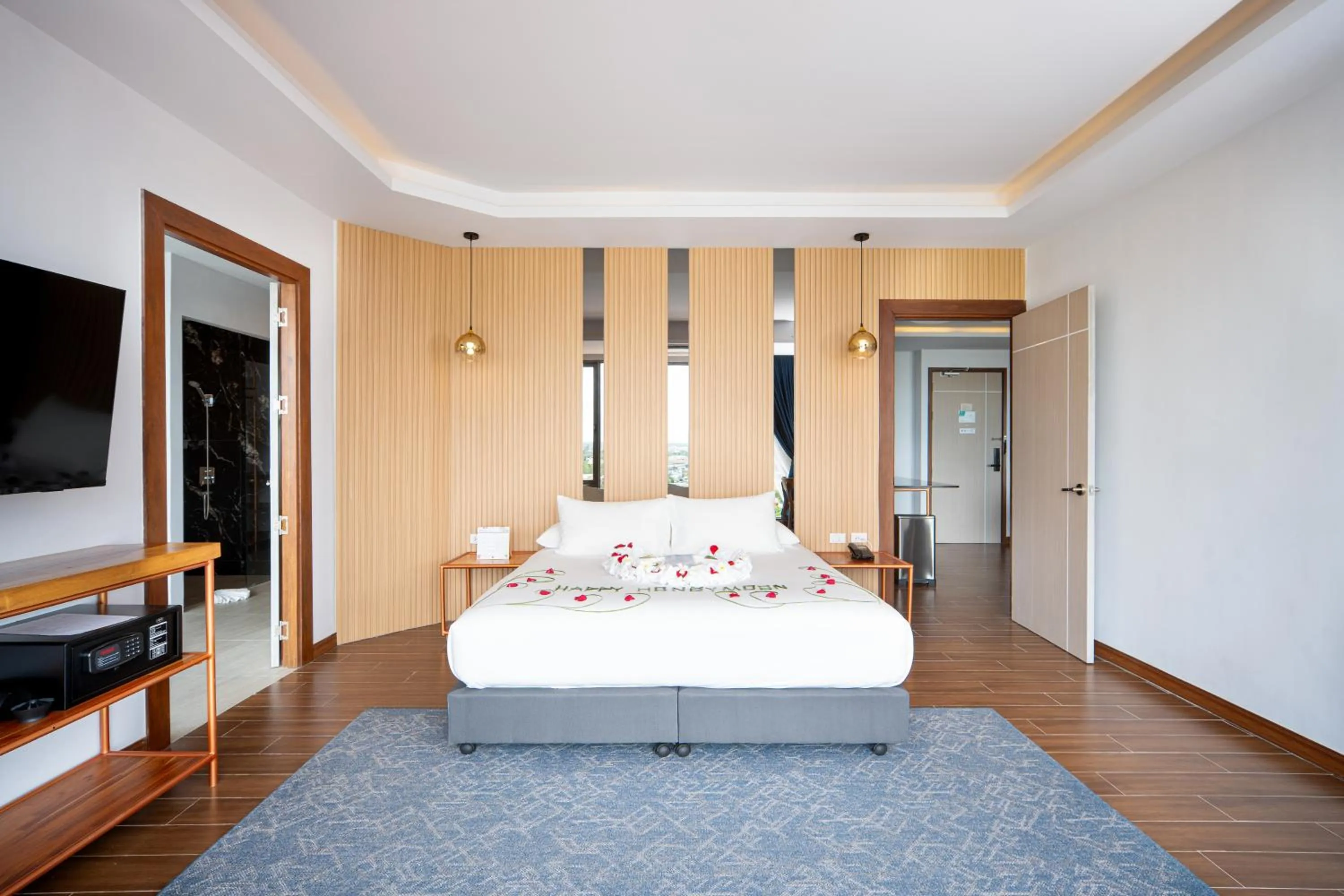 Bed in The Blue Hotel