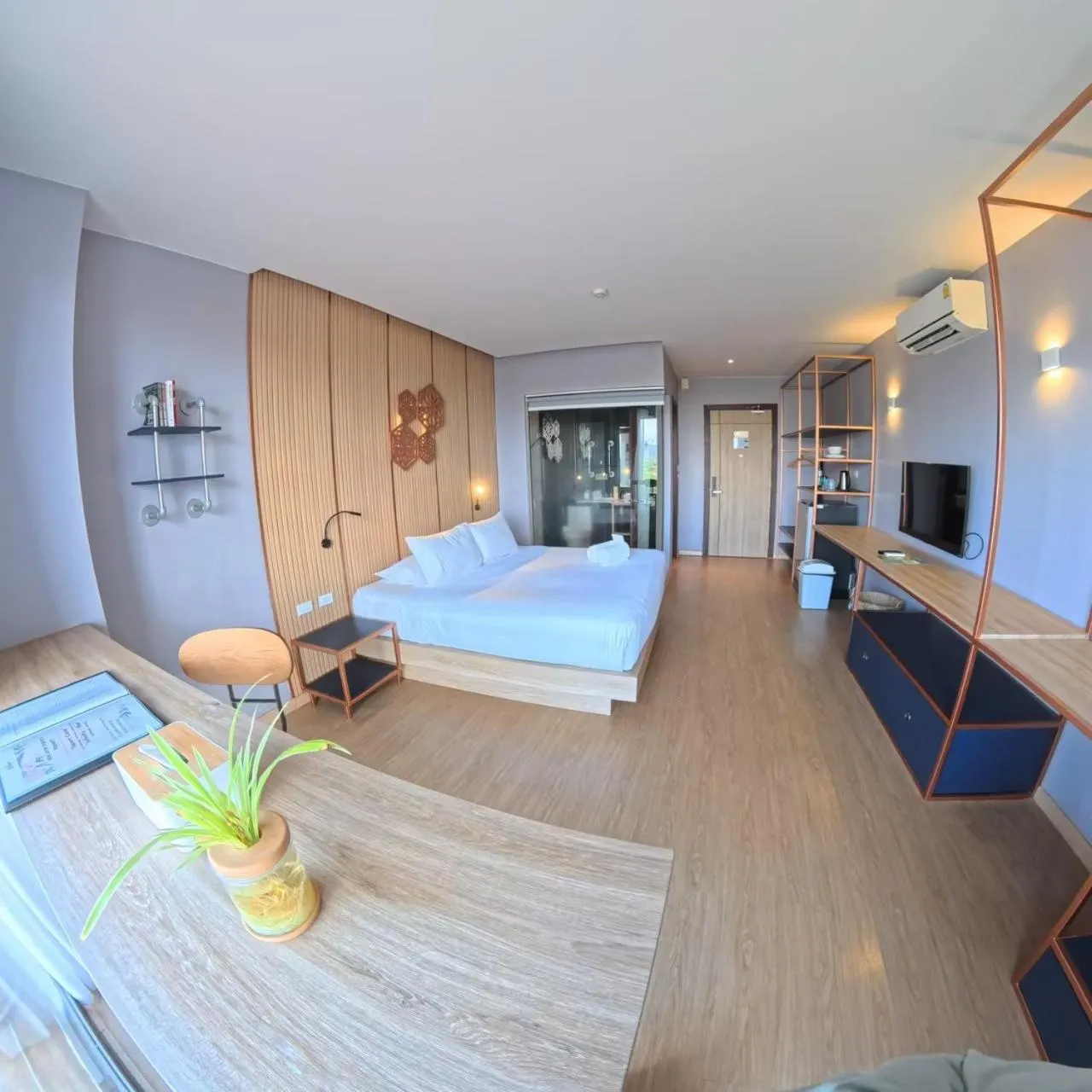 Bed in The Blue Hotel