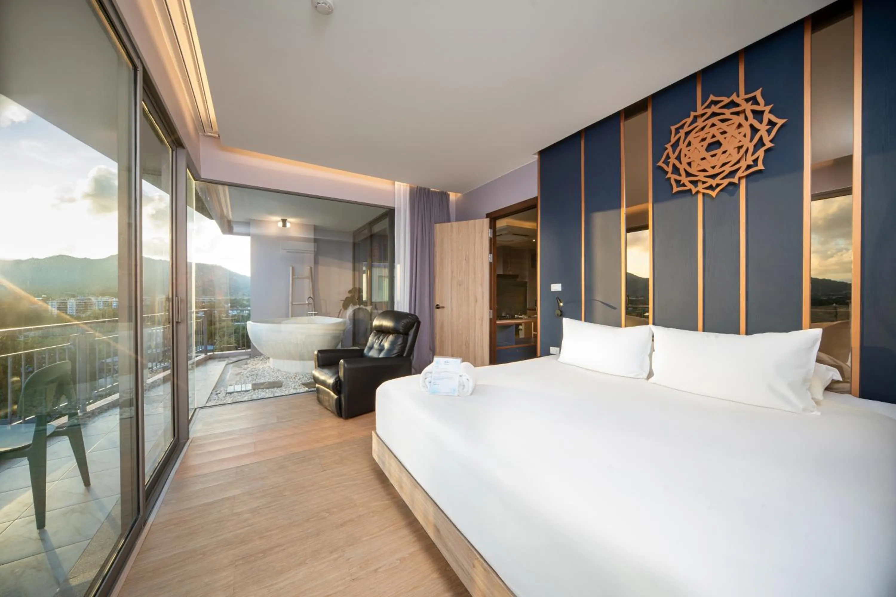 Bed in The Blue Hotel