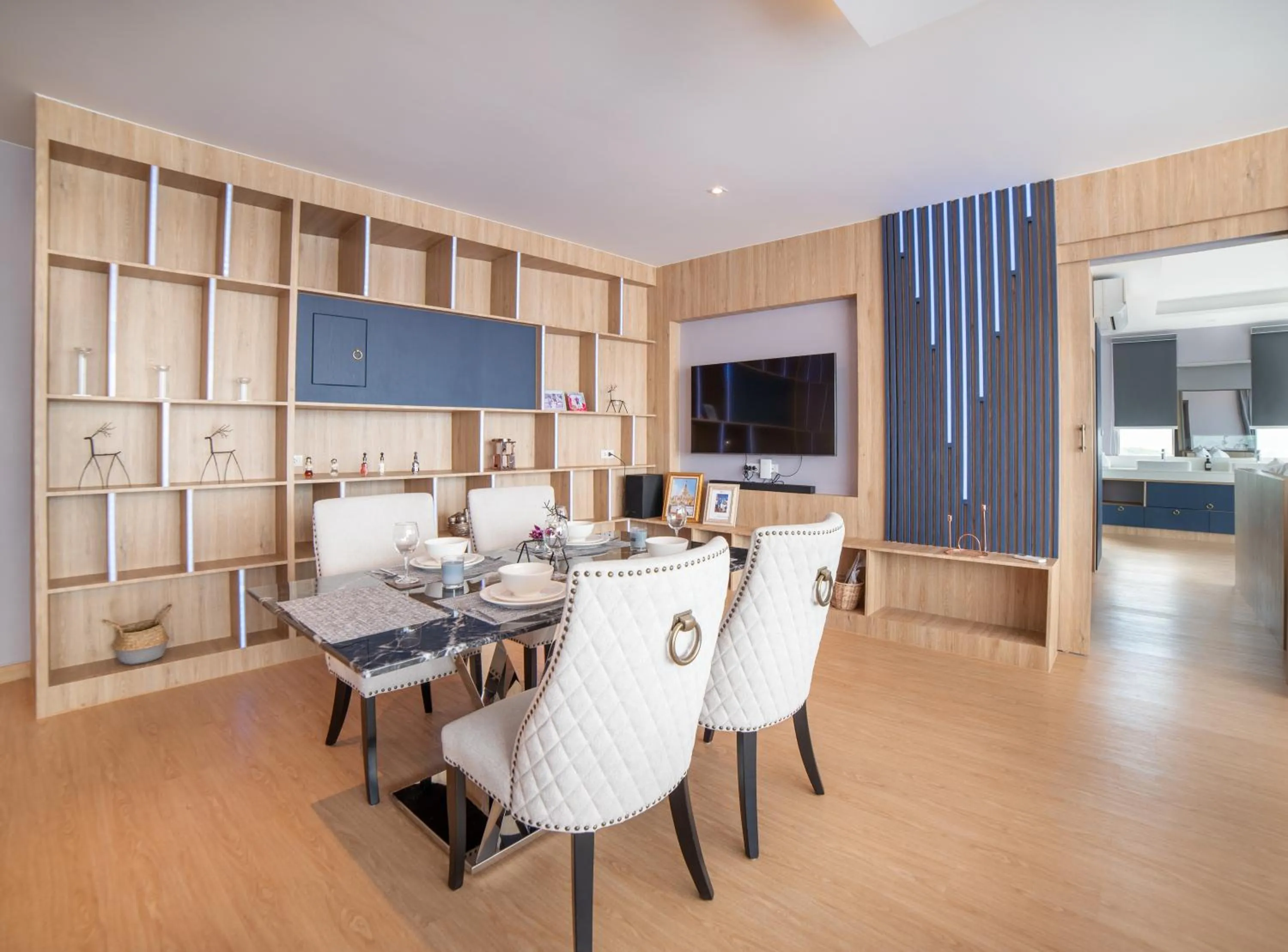 Dining area in The Blue Hotel