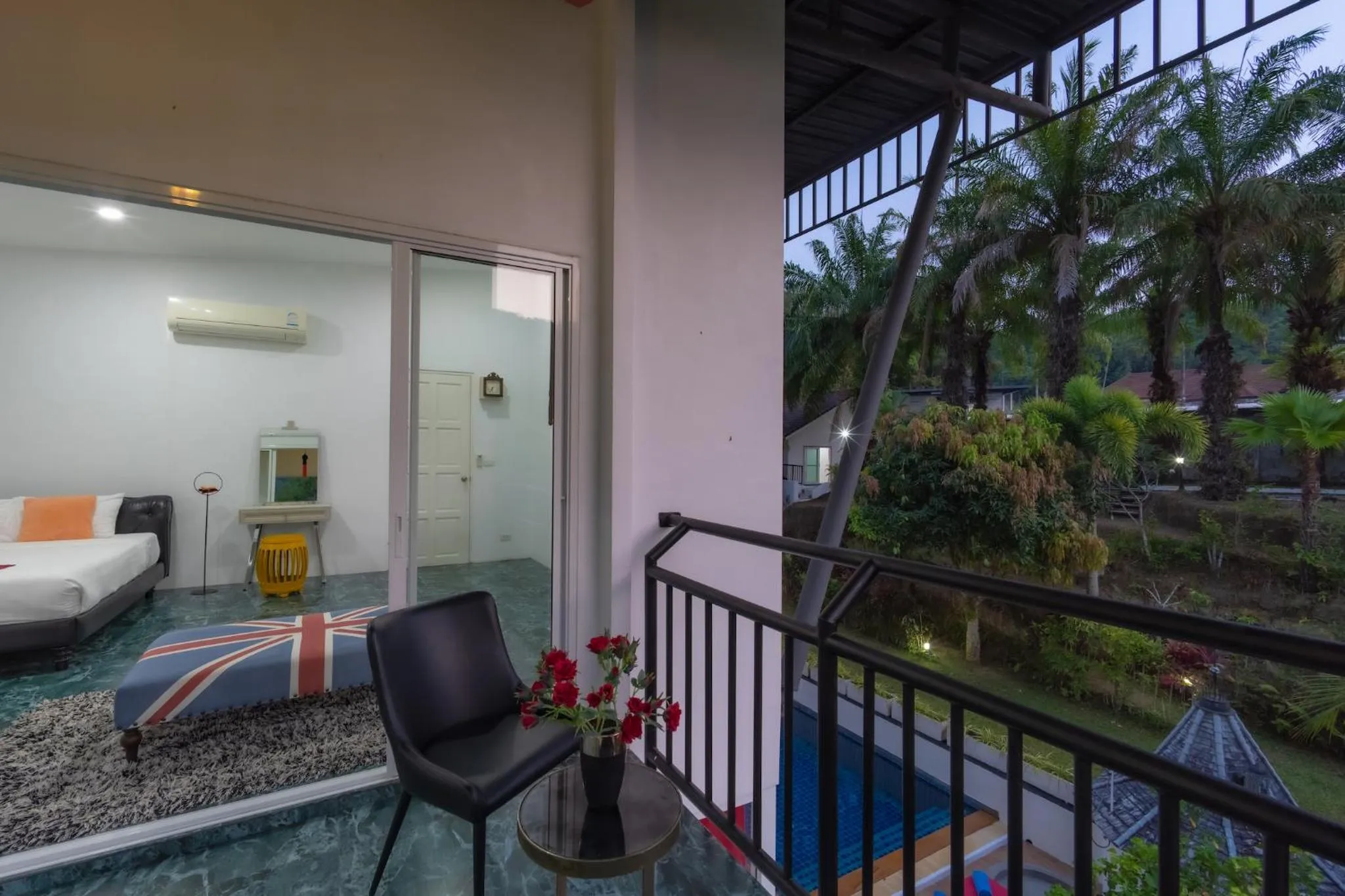 Patio, Bed in Chalong - 10 BR Private Pool Villa - Villa Nap Dau - Phuket