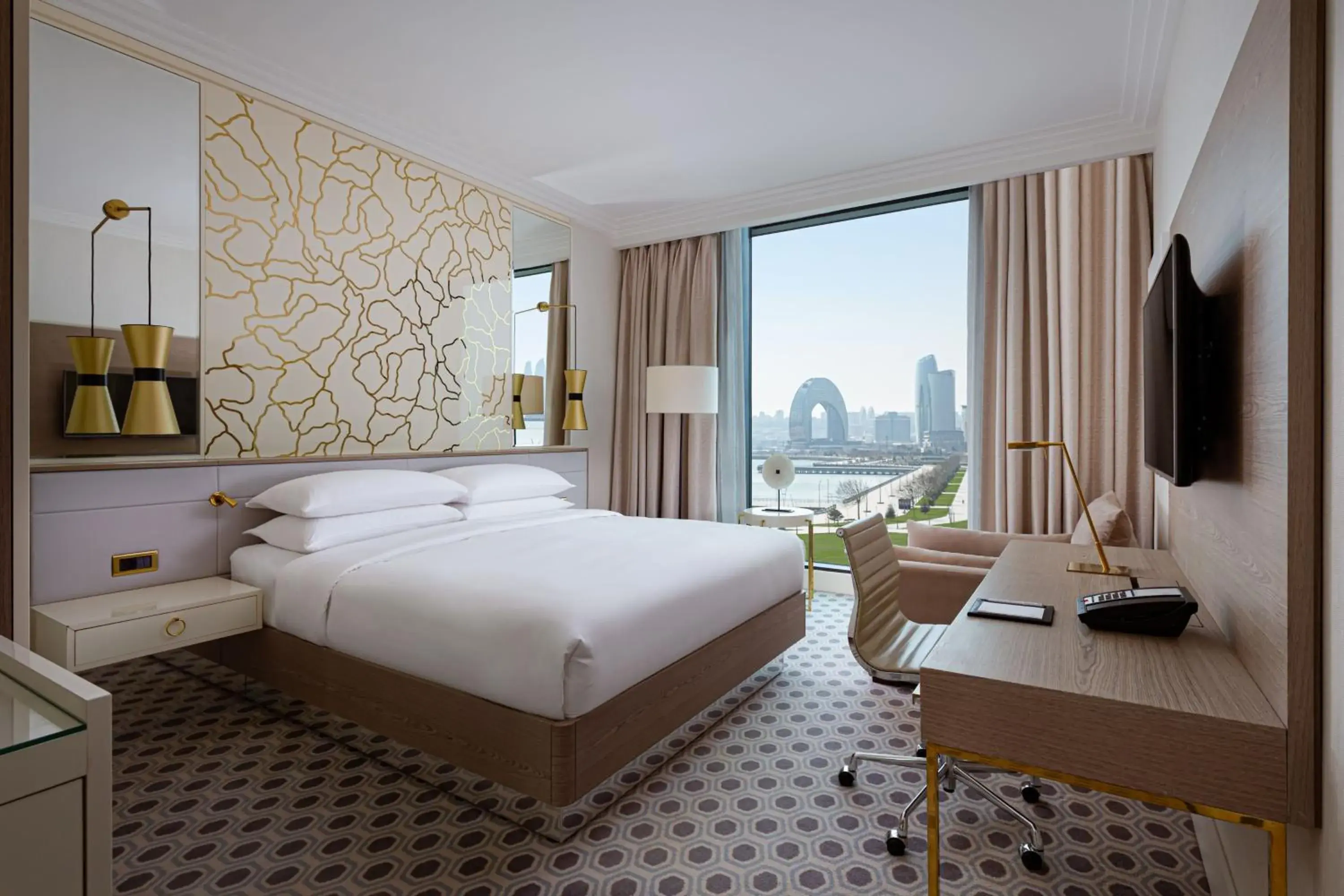 Sea View Guest room with 1 King, Sea view in Baku Marriott Hotel Boulevard Sea View Guest room with 1 King, Sea view in Baku Marriott Hotel Boulevard