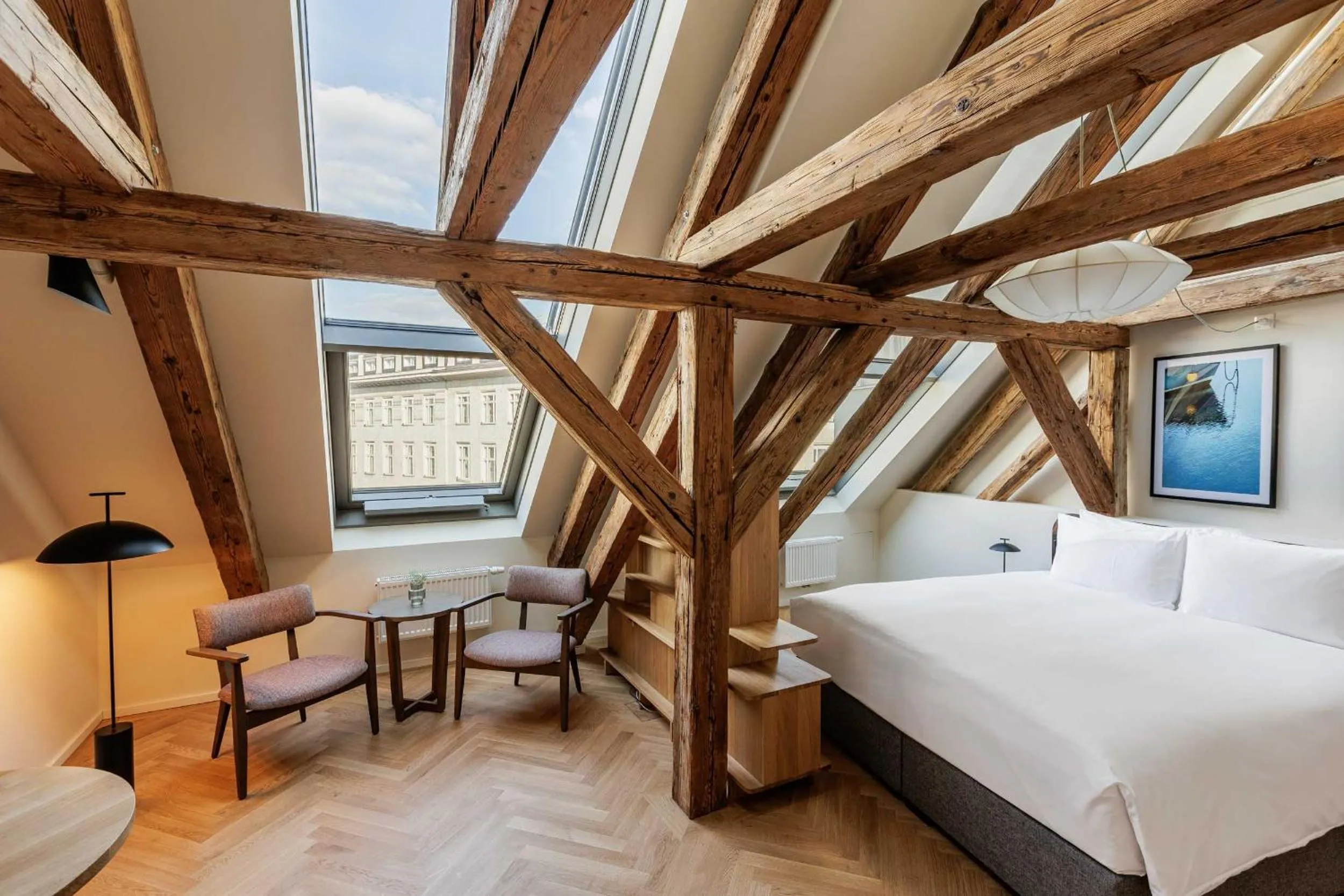 City view, Bed in Wilde Vienna Fleischmarkt