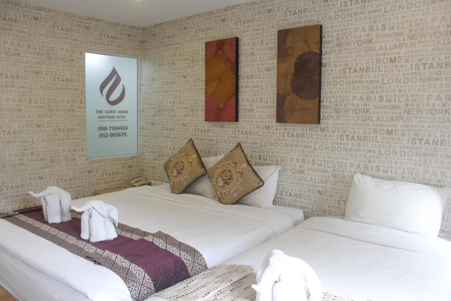 Bed in The Guest Arak Boutique Hotel