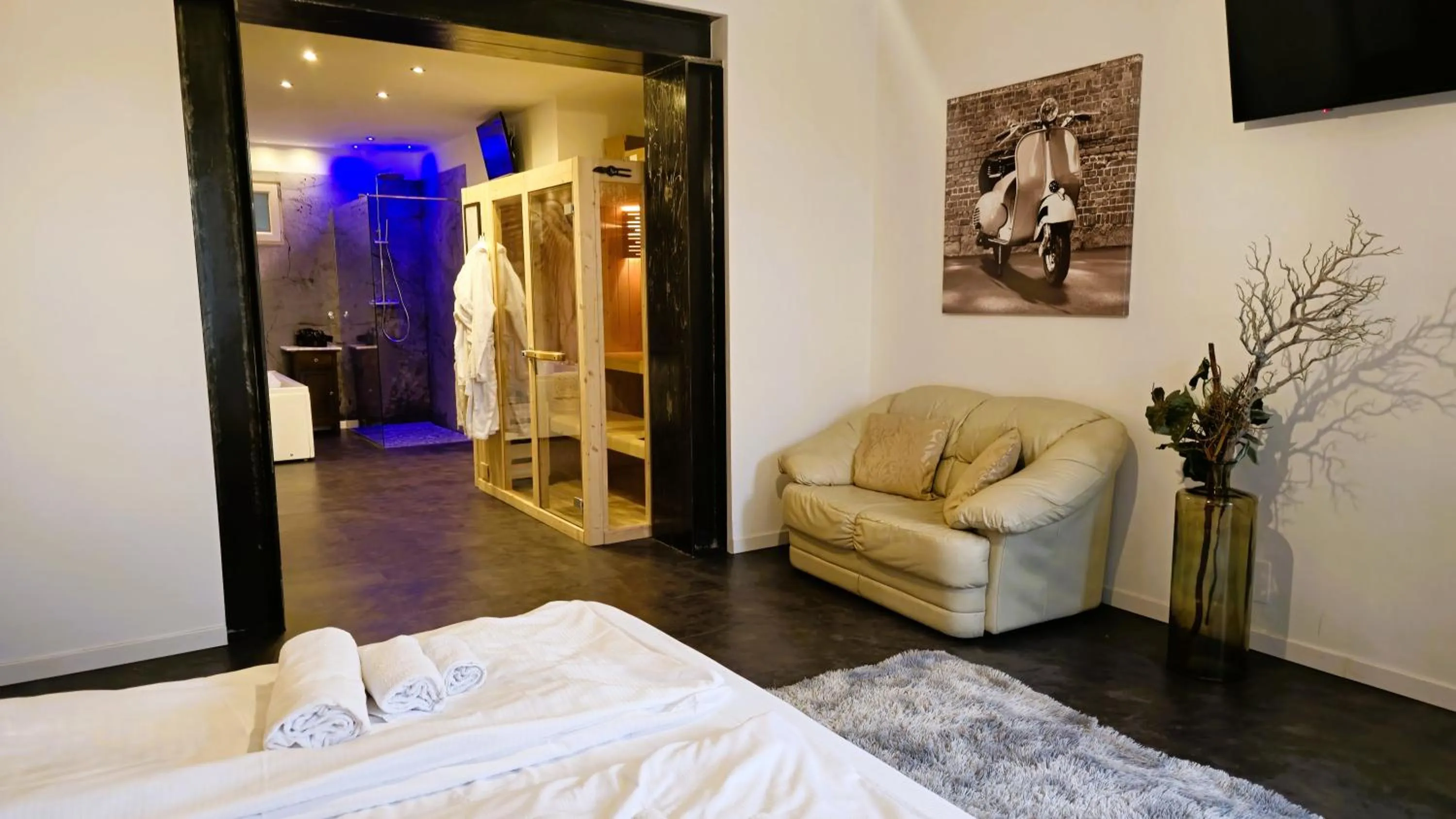 Sauna, Bed in Relais Villa Olivi