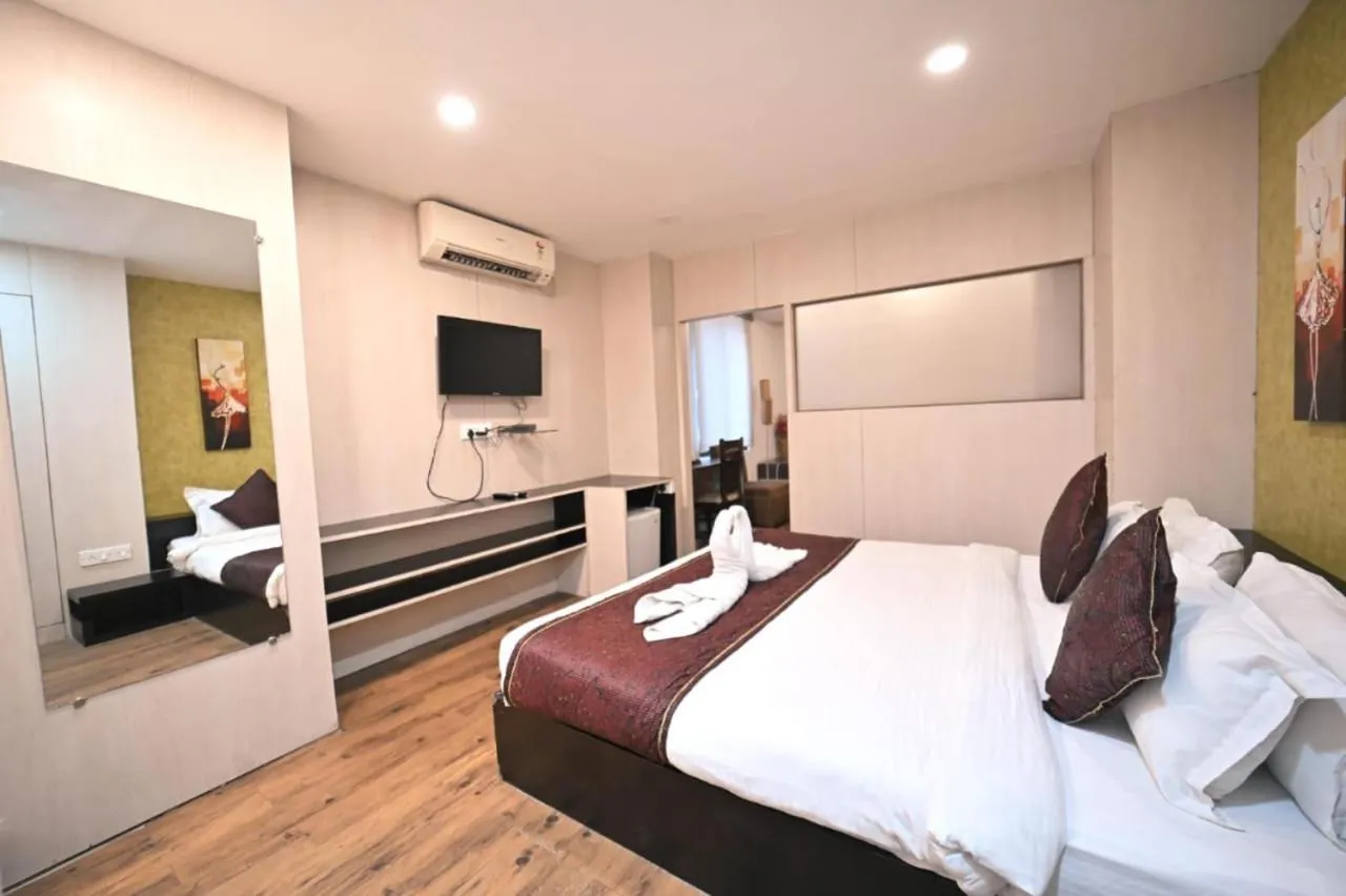 Bed in Hotel Prag Continental