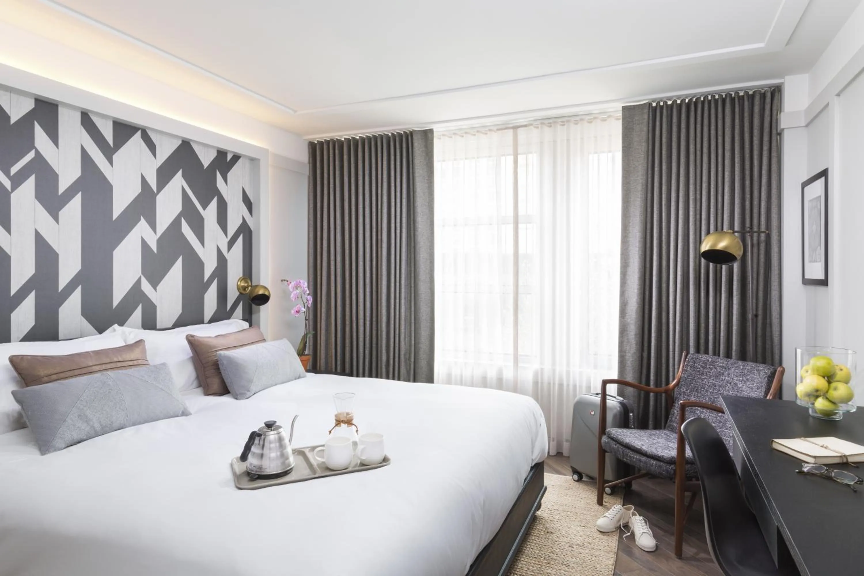 Bed in The Tillary Hotel Brooklyn