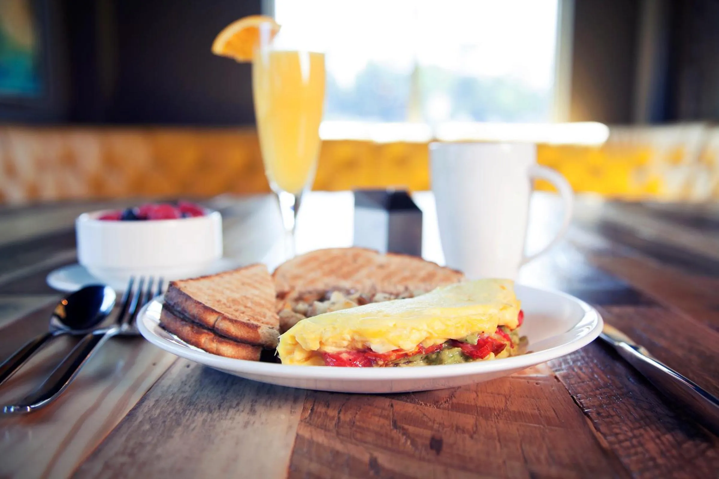 American breakfast in Warehouse Hotel at The Nook