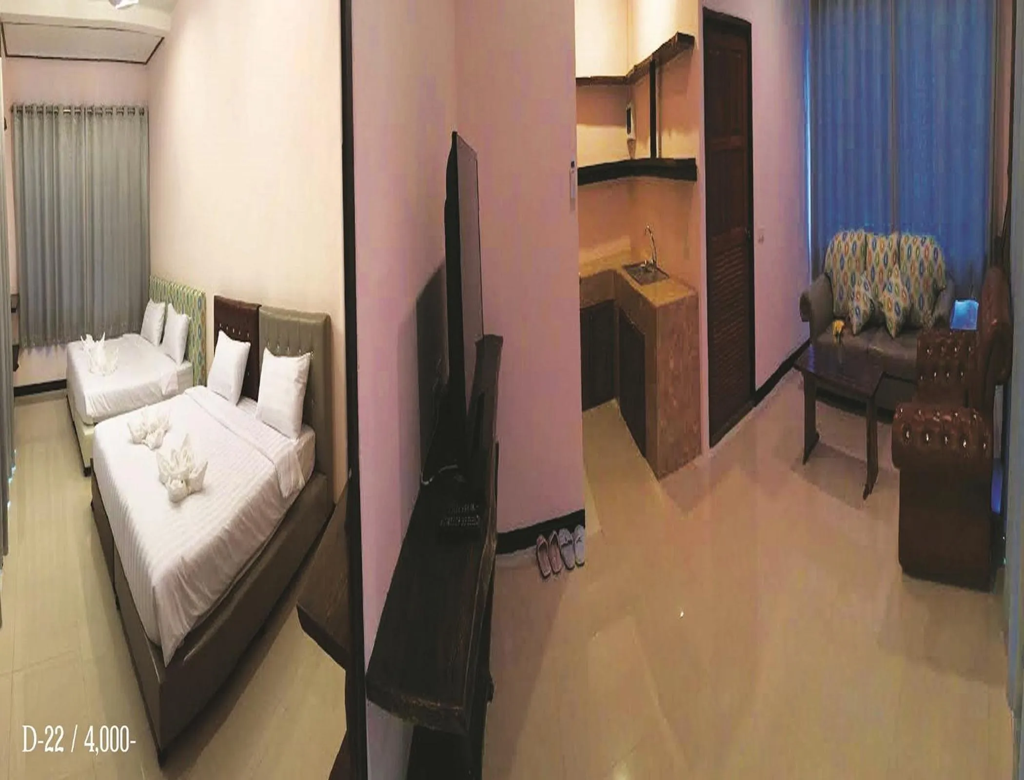 Bed in Rao Ga Khao Resort